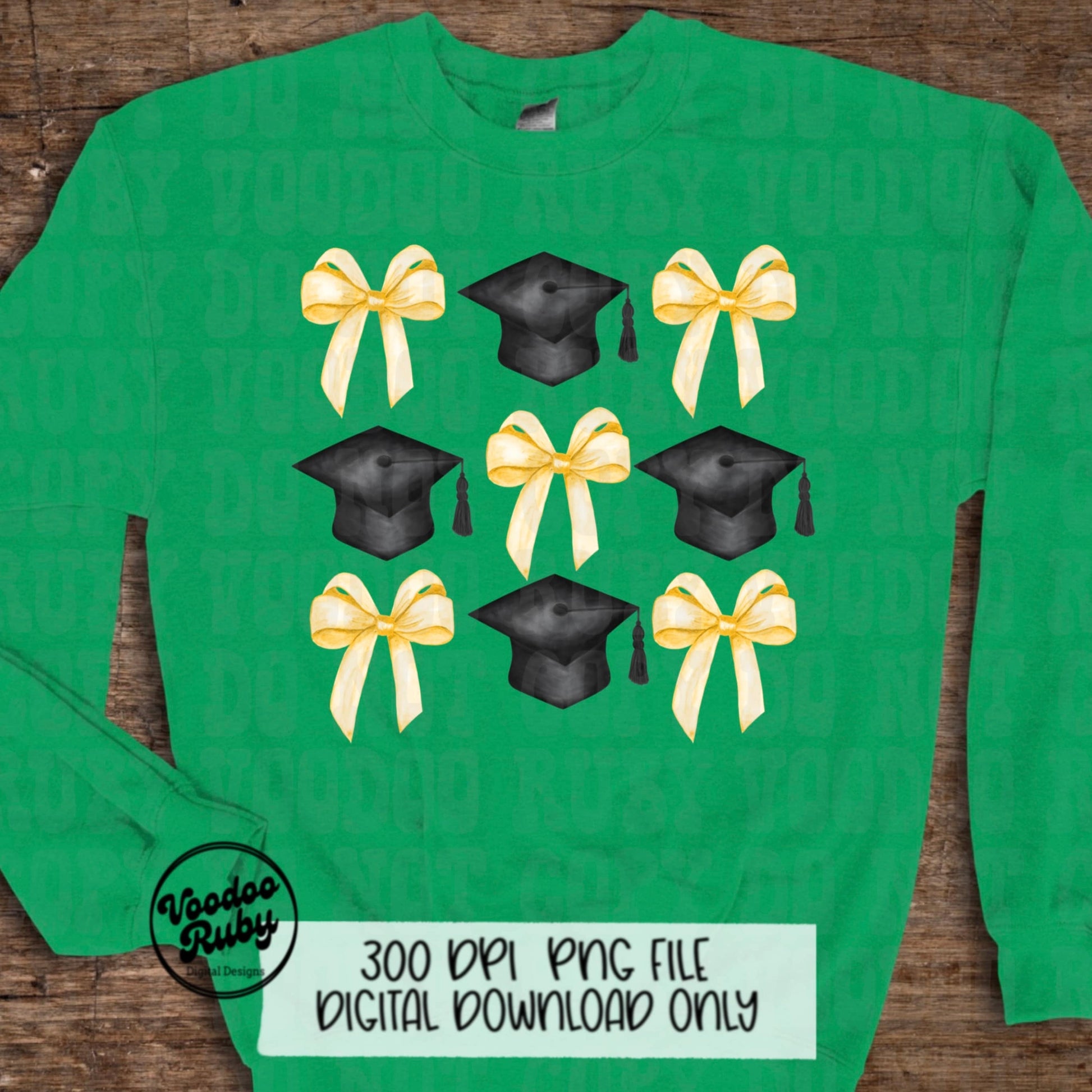 Coquette Graduation PNG Sublimation Design Hand Drawn Digital Download Yellow Bow PNG Graduation Clip Art Class of 2024 Png Coquette dtf