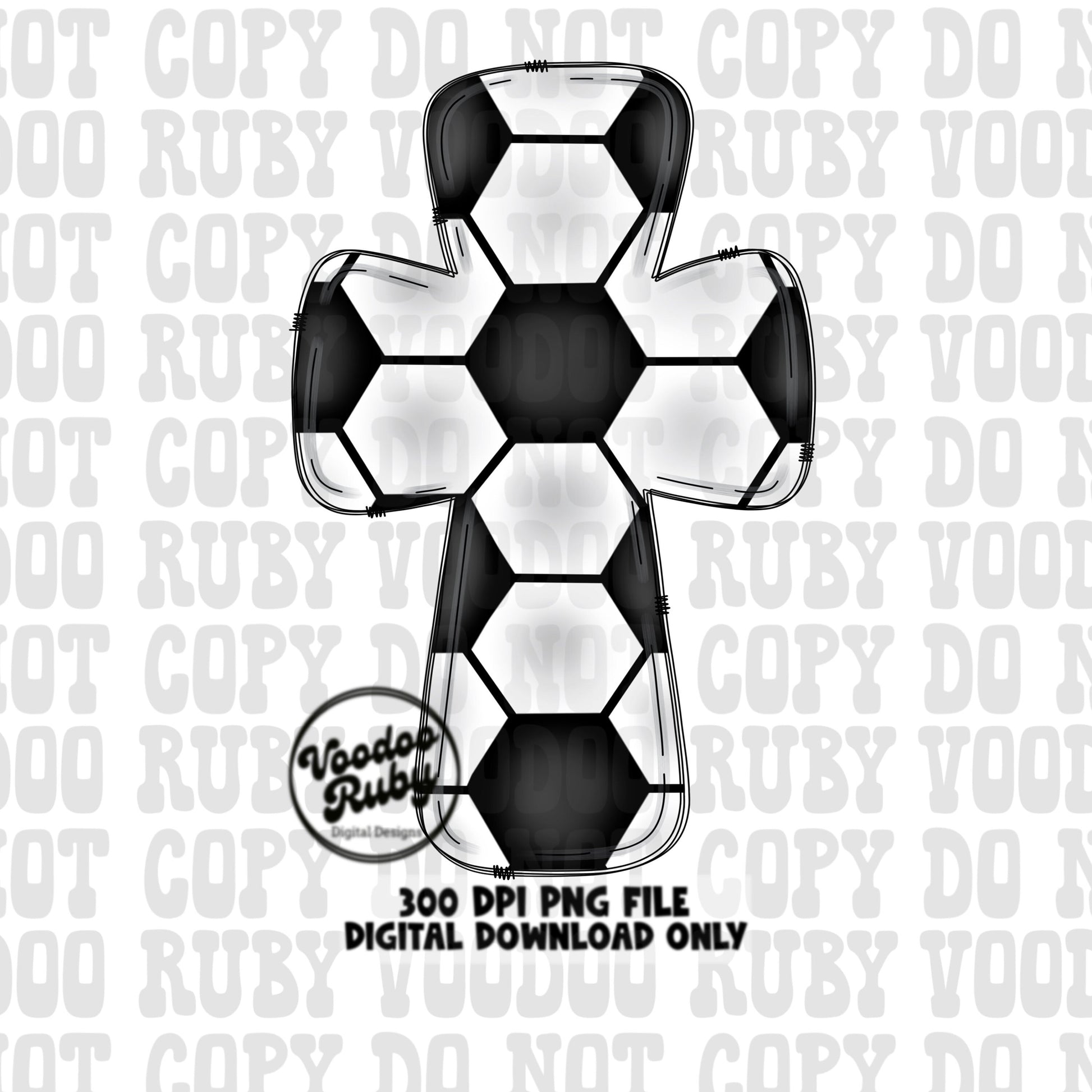 Soccer PNG Design Christian Soccer Sublimation Hand Drawn Digital Download Soccer Cross PNG Soccer DTF Blank Sports Clip Art