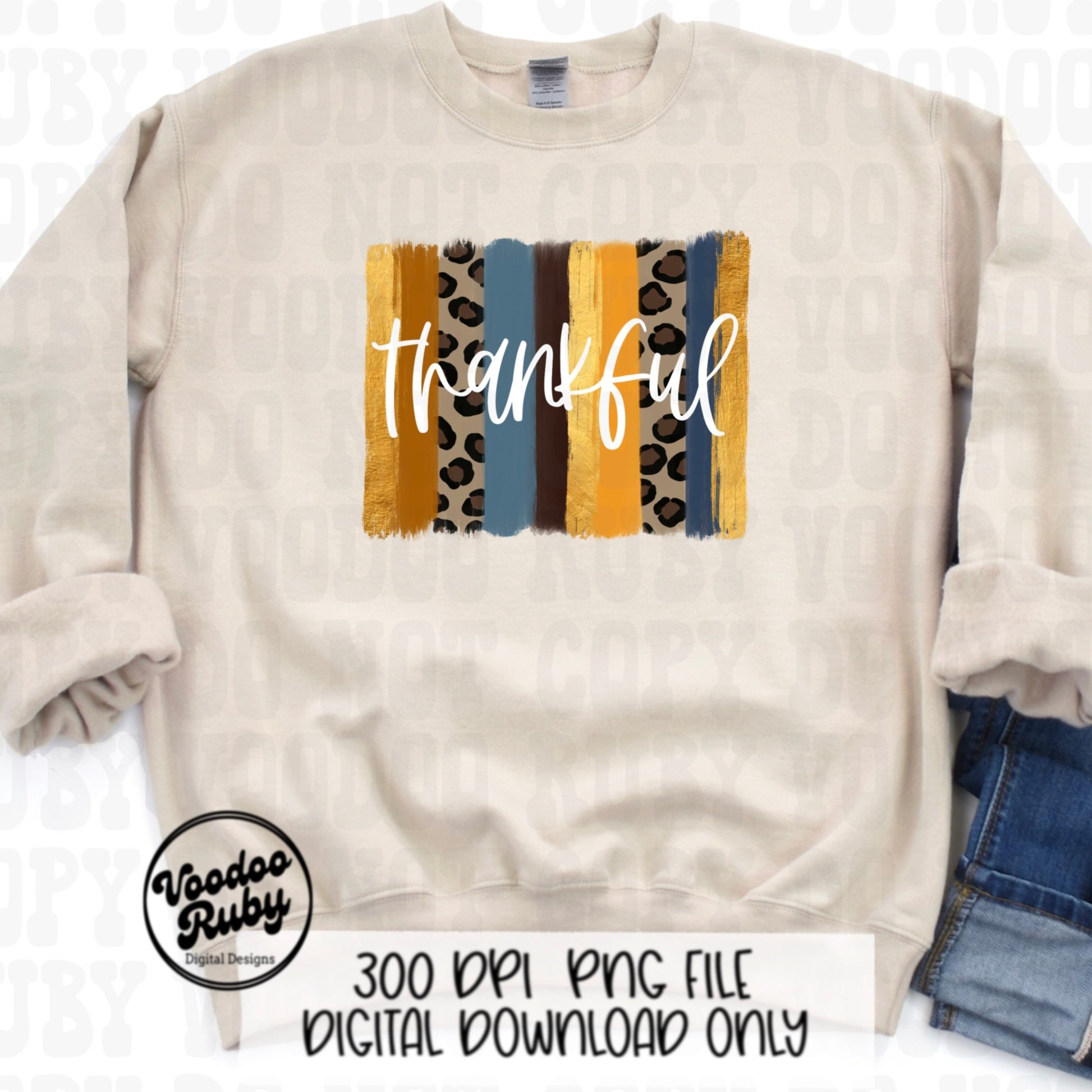 Thankful PNG Design Thanksgiving PNG Digital Download Fall Leopard PNG Thankful dtf Printable Thanksgiving Sublimation Fall Clip Art