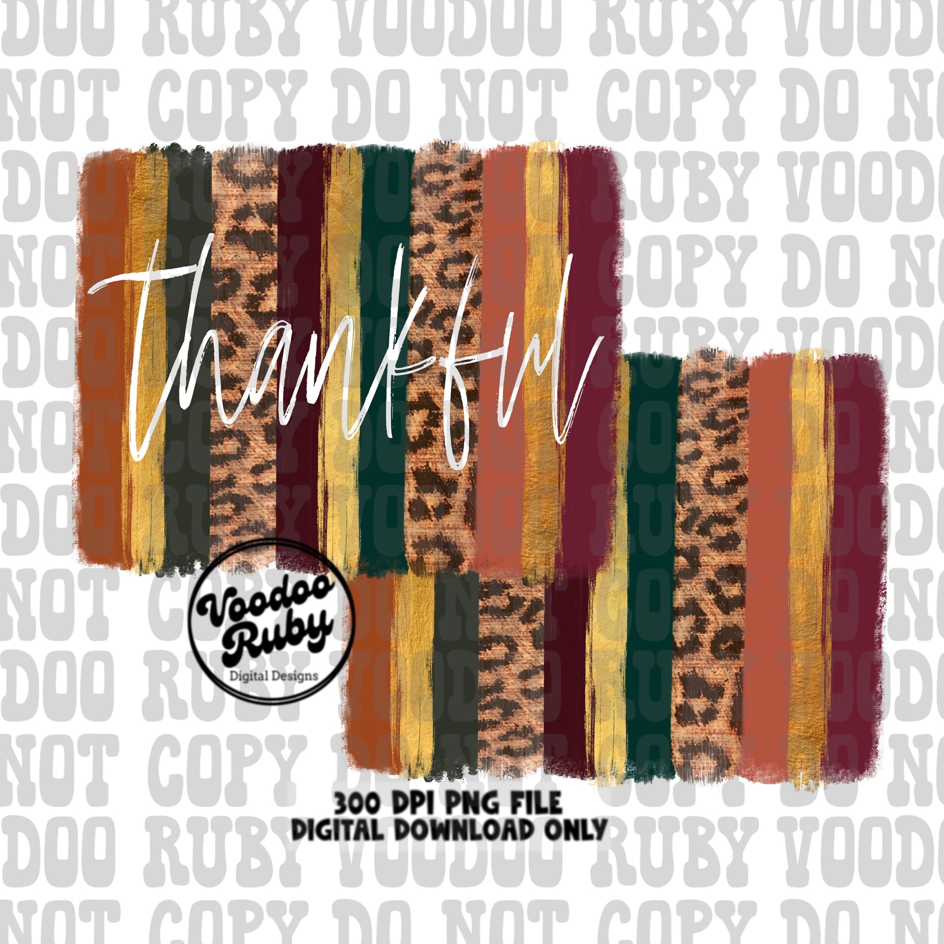 Thankful PNG Design Thanksgiving PNG Digital Download Fall Leopard PNG Thankful dtf Printable Thanksgiving Sublimation Fall Clip Art