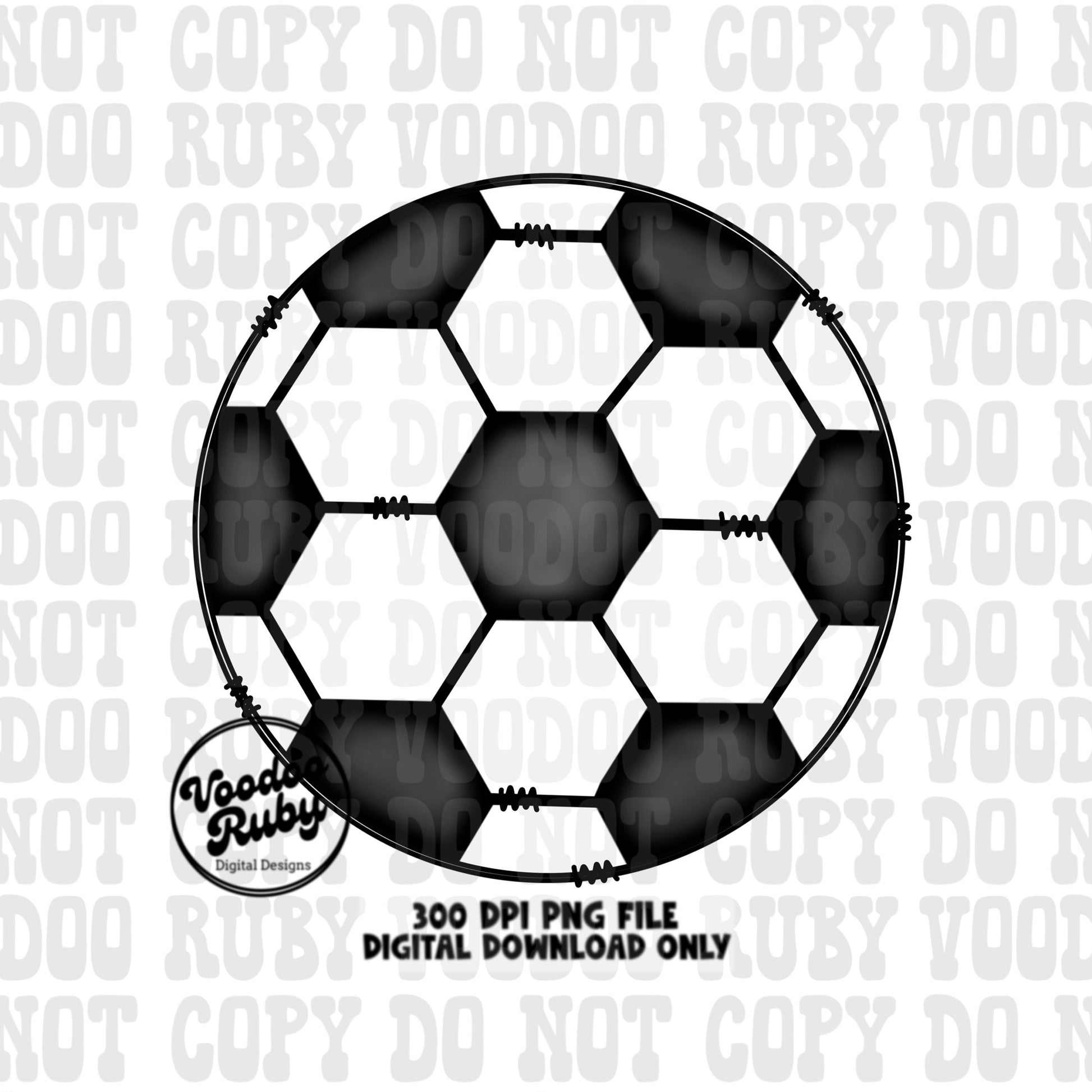 Soccer PNG Doodle Design Hand Drawn Digital Download Soccer DTF Printable Soccer Sublimation Clip Art