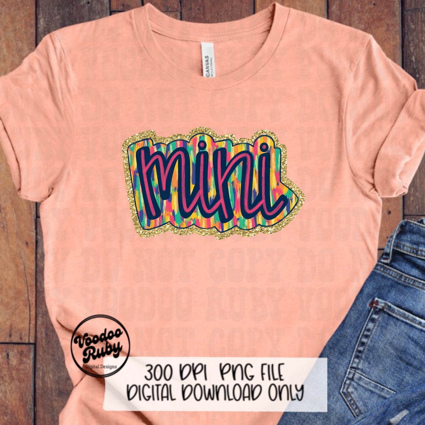 Glitter Mini PNG Design: Mom & Me Sublimation Clip Art (Digital Download