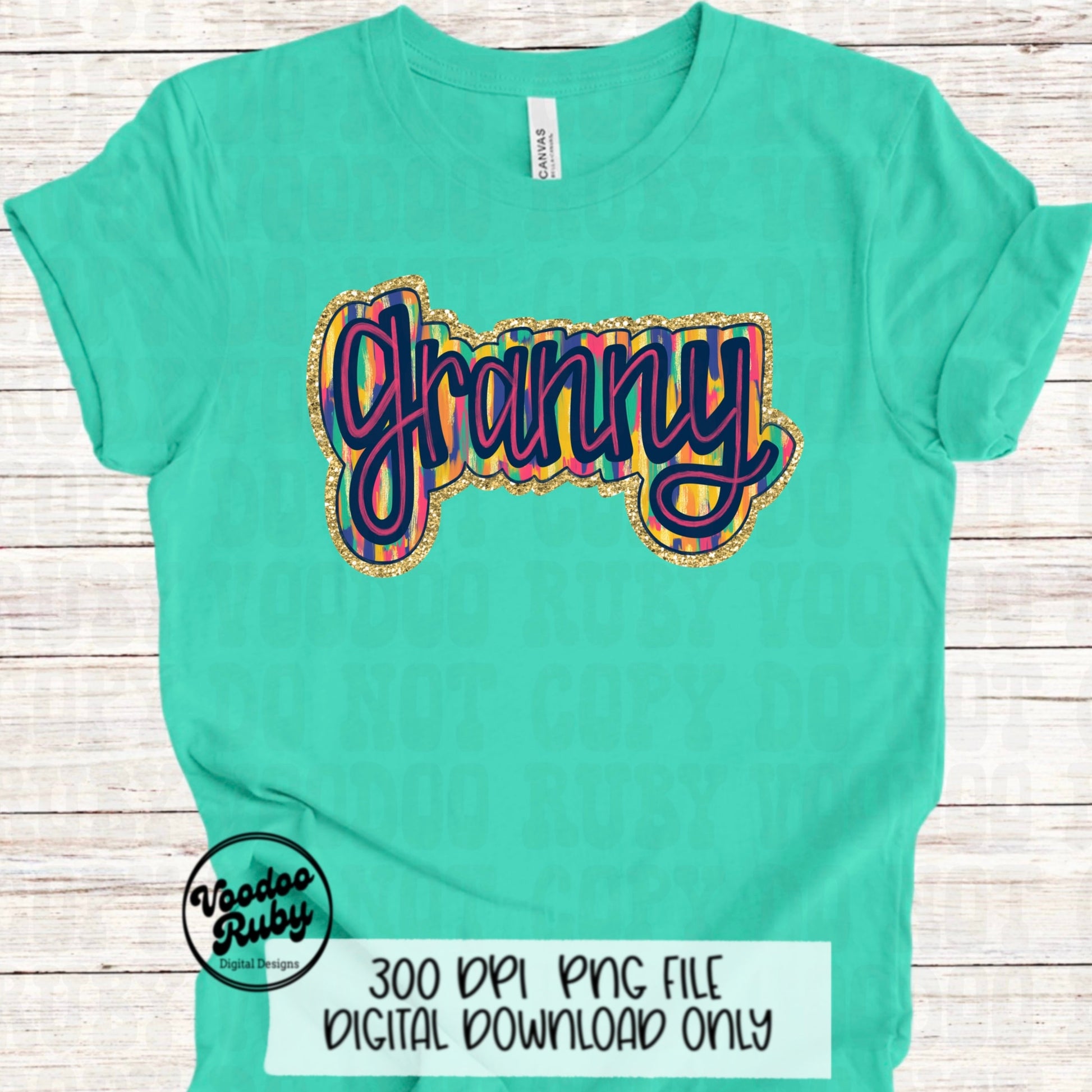 Glitter Granny PNG Design Sublimation Hand Drawn Digital Download Summer PNG Granny Clip Art Mom Mother's Day Design dtf Printable