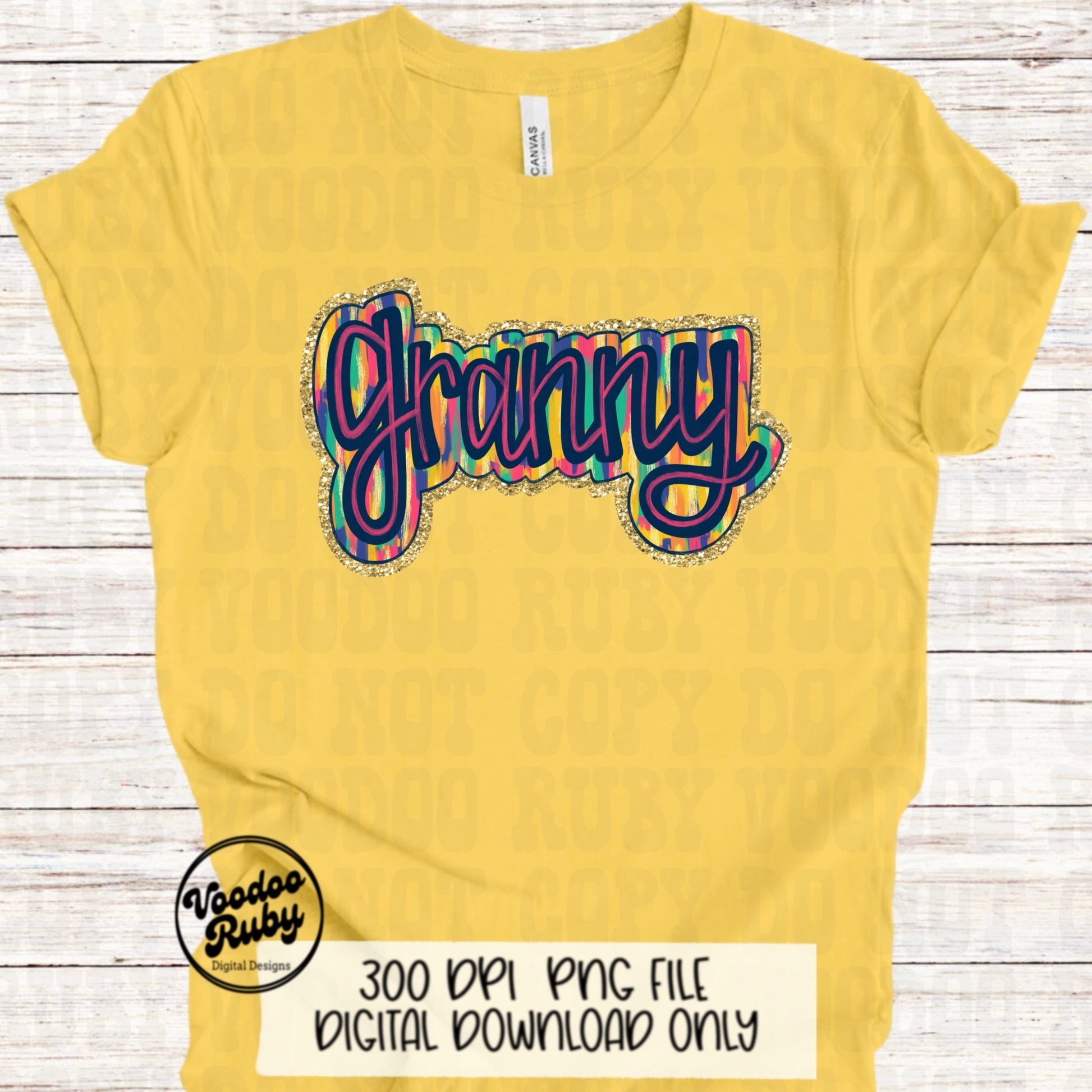 Glitter Granny PNG Design Sublimation Hand Drawn Digital Download Summer PNG Granny Clip Art Mom Mother's Day Design dtf Printable
