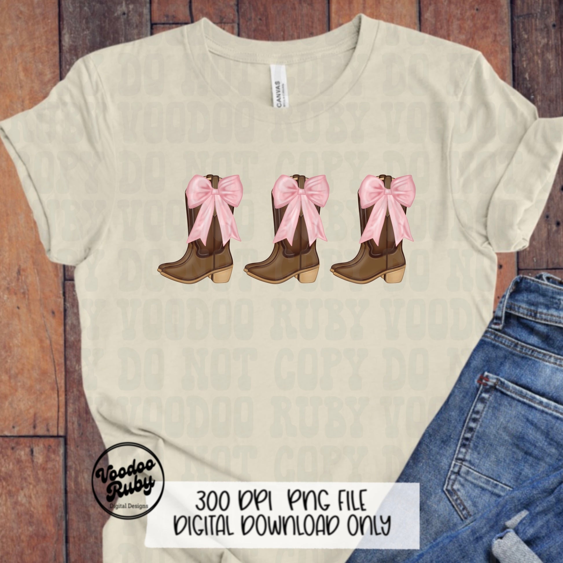 Coquette Cowgirl PNG Sublimation Design Hand Drawn Digital Download Pink Bow PNG Western Clip Art Denim Pearls Png Coquette dtf Printable