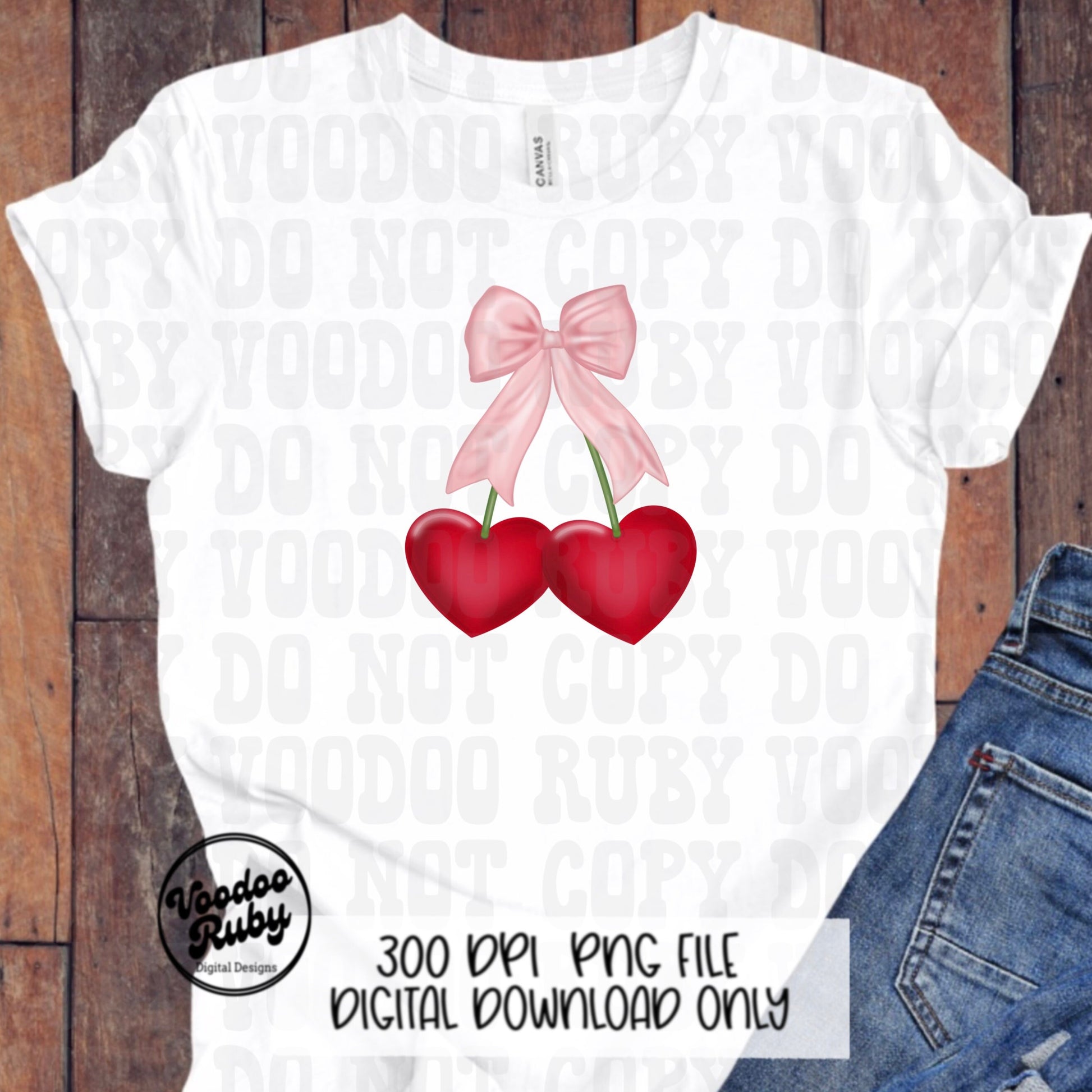 Coquette Heart Cherries PNG Design Pink Bow PNG Coquette Aesthetic DTF Cherry Sublimation Digital Download