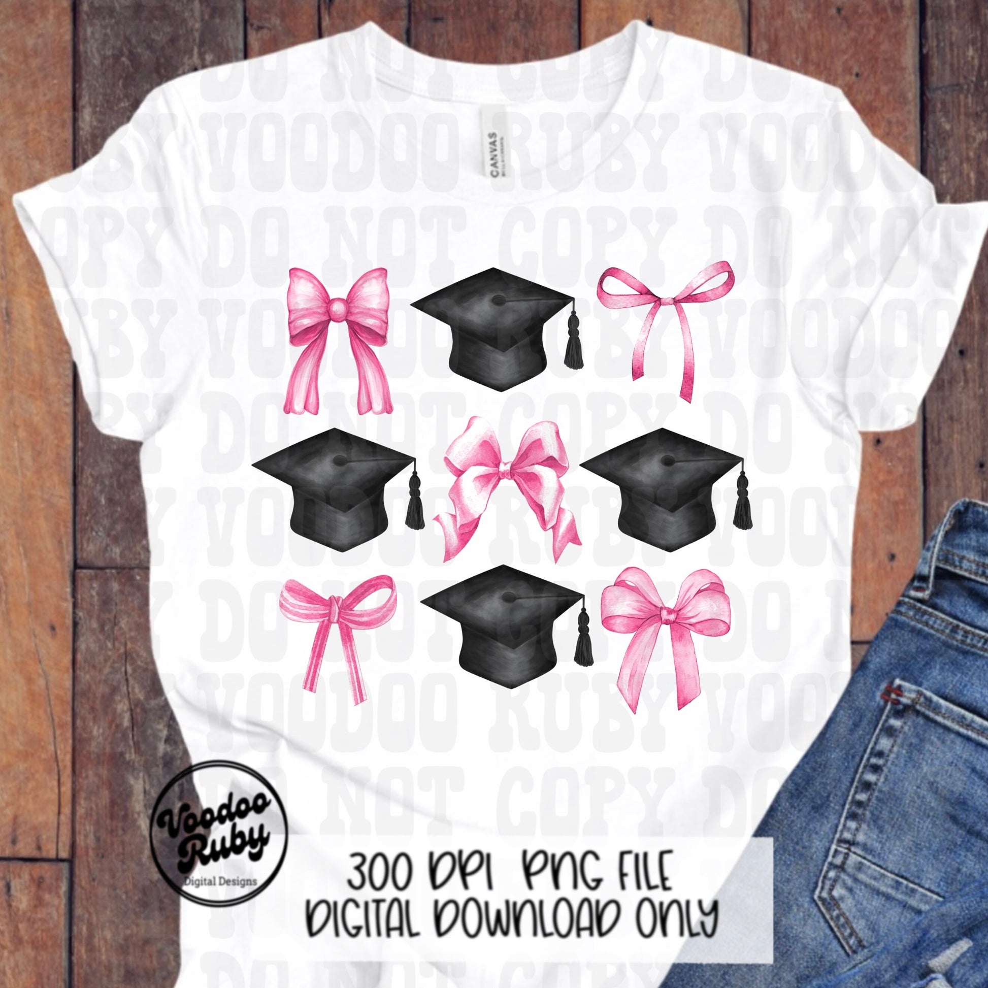 Coquette Graduation PNG Sublimation Design Hand Drawn Digital Download Pink Bow PNG Graduation Clip Art Class of 2024 Png Coquette dtf