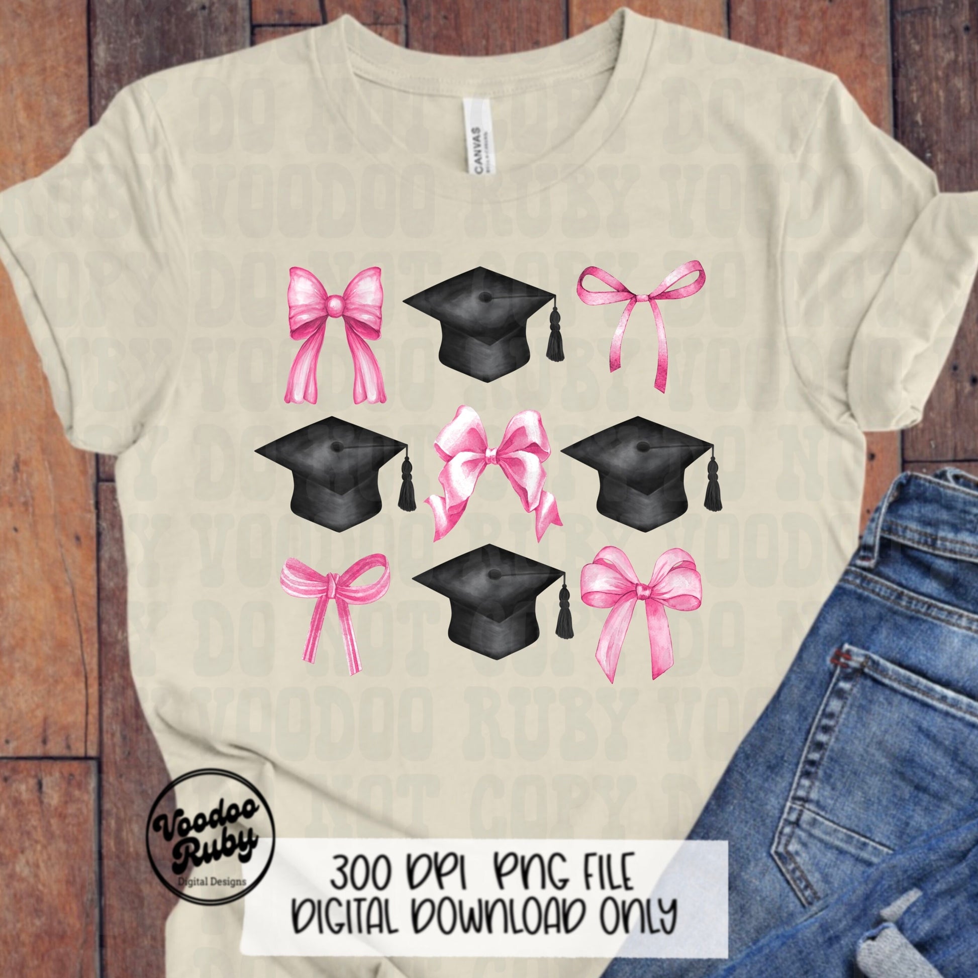 Coquette Graduation PNG Sublimation Design Hand Drawn Digital Download Pink Bow PNG Graduation Clip Art Class of 2024 Png Coquette dtf