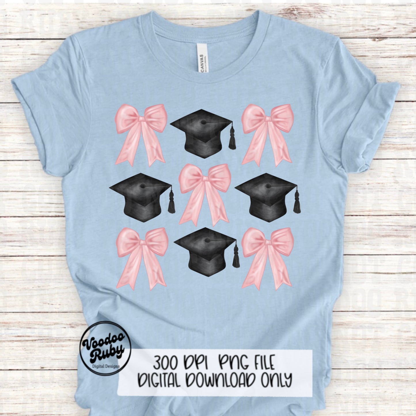 Coquette Graduation PNG Sublimation Design Hand Drawn Digital Download Pink Bow PNG Graduation Clip Art Class of 2024 Png Coquette dtf