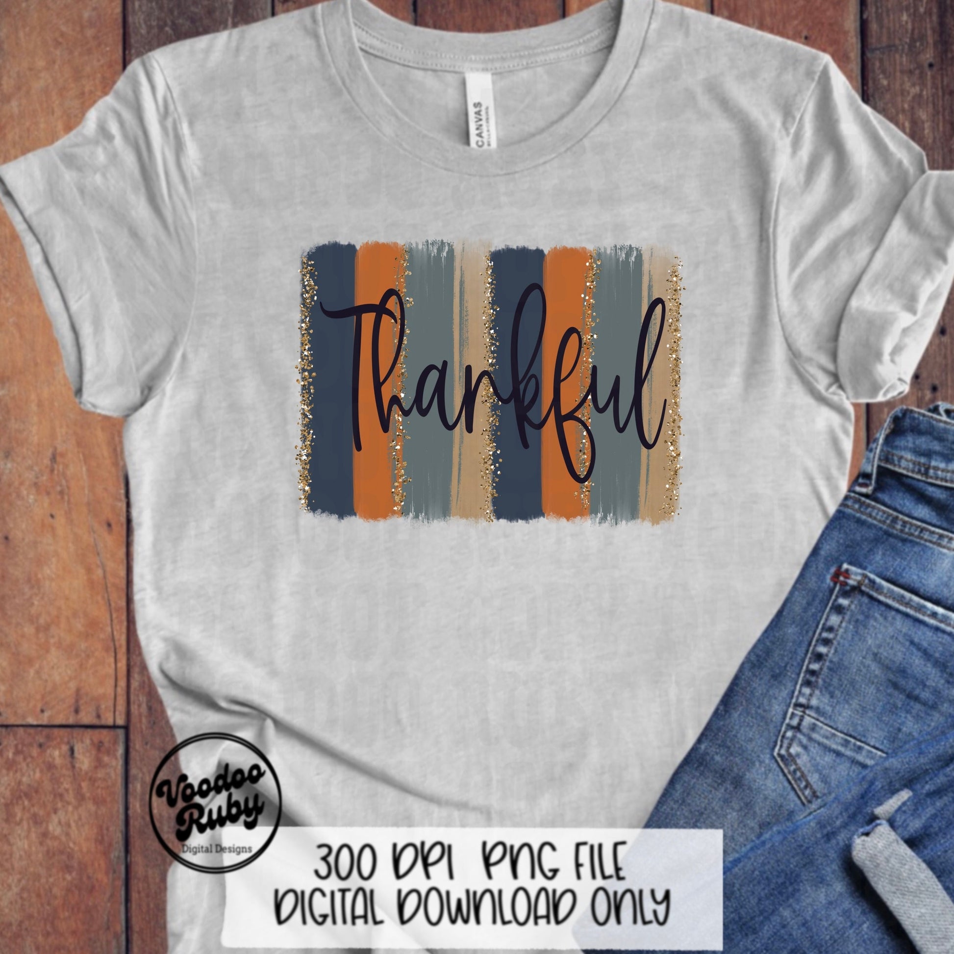 Thankful PNG Design Hand Drawn Digital Download Thankful DTF Printable Happy Thanksgiving Clip Art