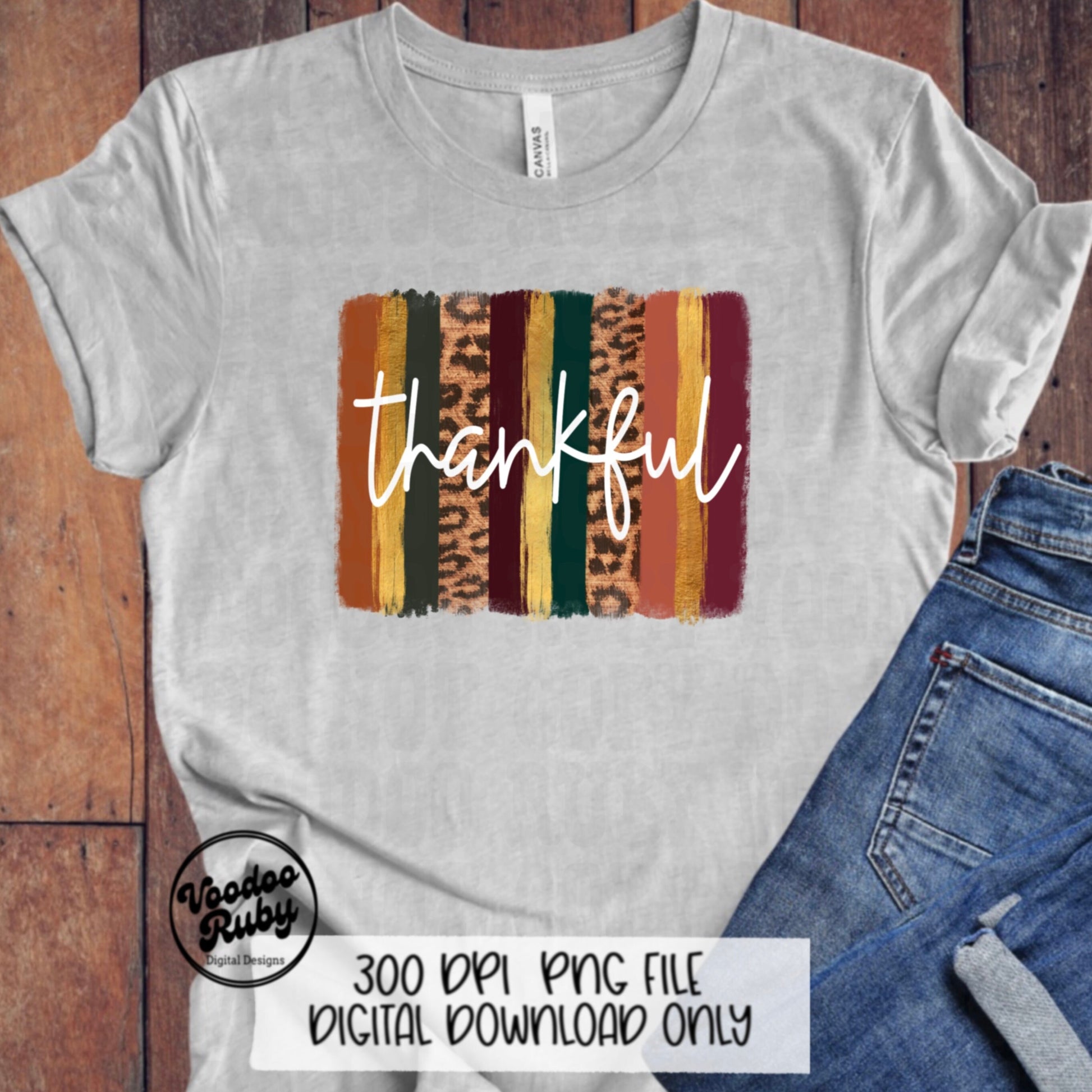 Thankful PNG Design Digital Download Sublimation Thanksgiving PNG Fall Leopard PNG Thankful dtf Printable Fall Clip Art