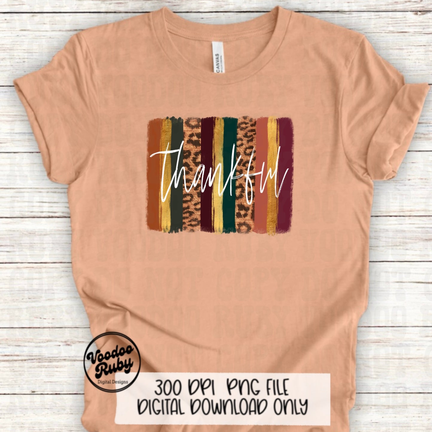 Thankful PNG Design Thanksgiving PNG Digital Download Fall Leopard PNG Thankful dtf Printable Thanksgiving Sublimation Fall Clip Art