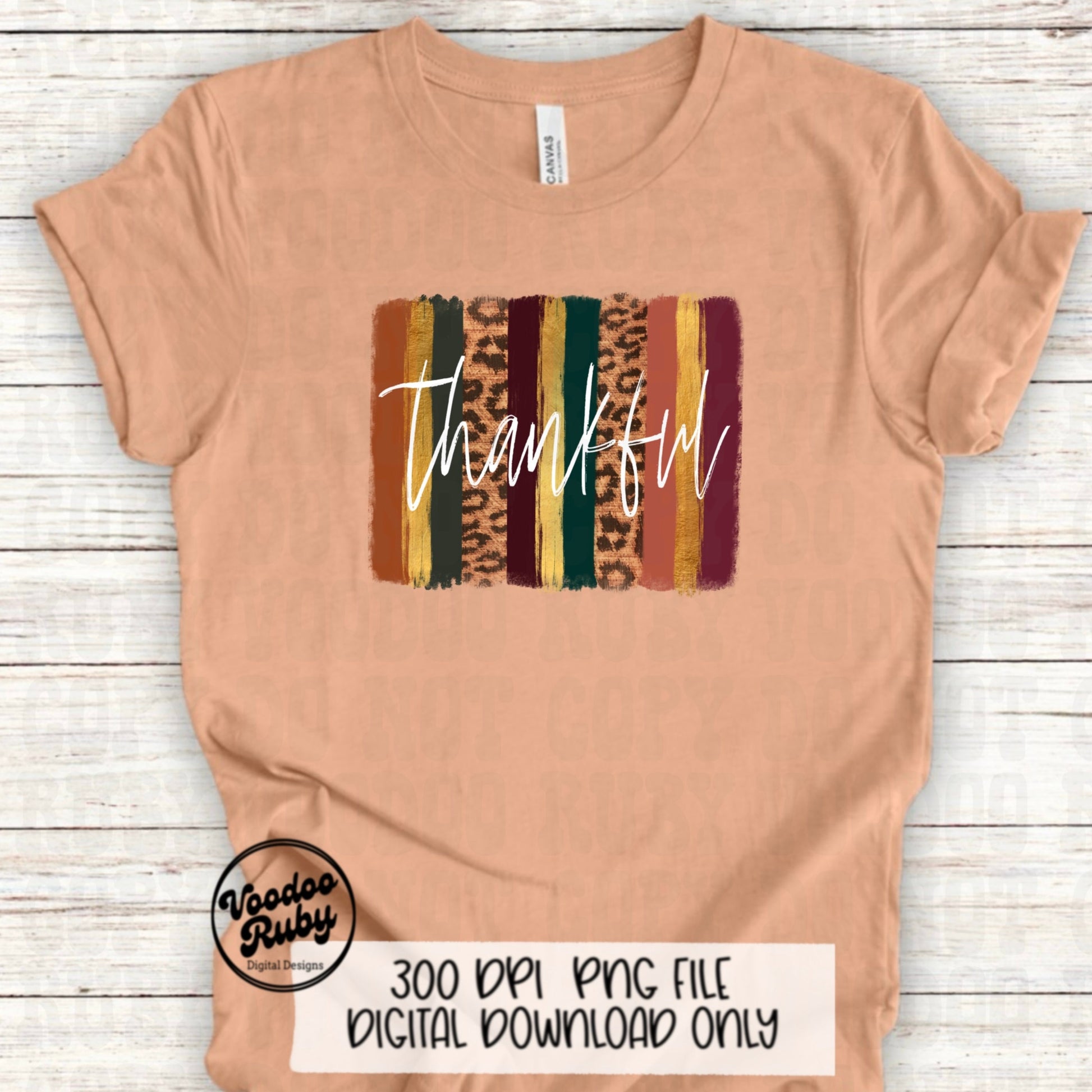 Thankful PNG Design Thanksgiving PNG Digital Download Fall Leopard PNG Thankful dtf Printable Thanksgiving Sublimation Fall Clip Art