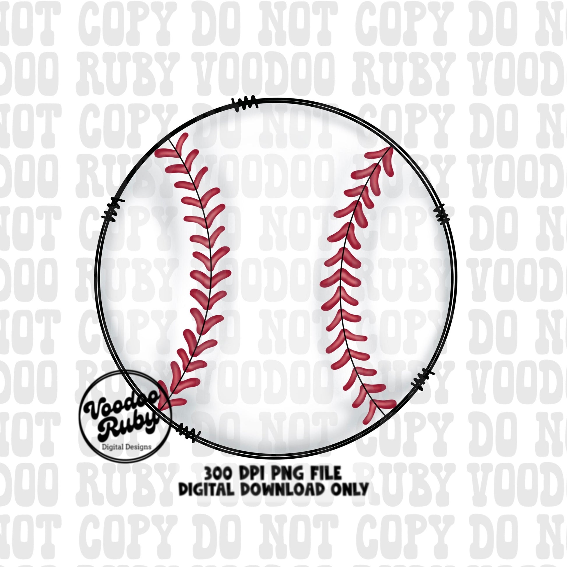 Baseball PNG Design Hand Drawn Digital Download Baseball PNG Baseball Sublimation Clip Art Sports DTF Printable Baseball Doodle Design