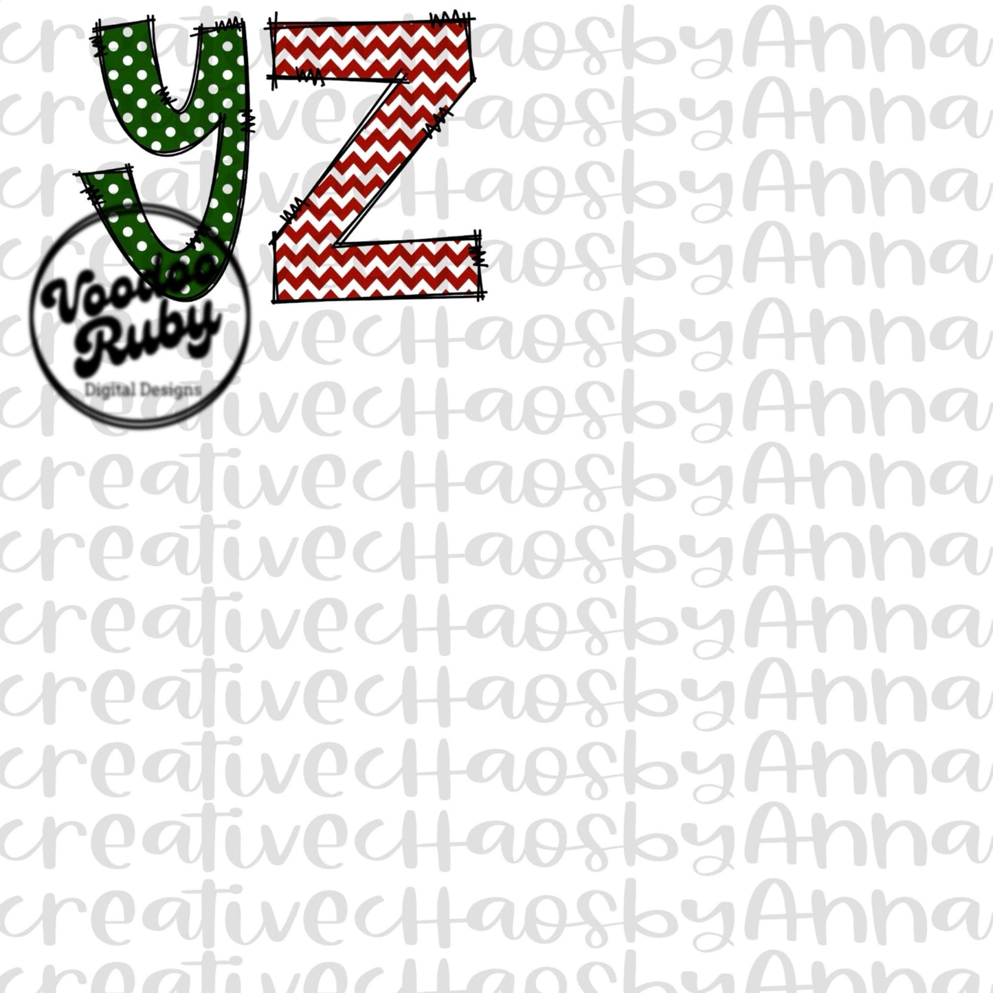 Christmas Doodle Alphabet PNG: Hand-Drawn Letters Clip Art (Digital Download)
