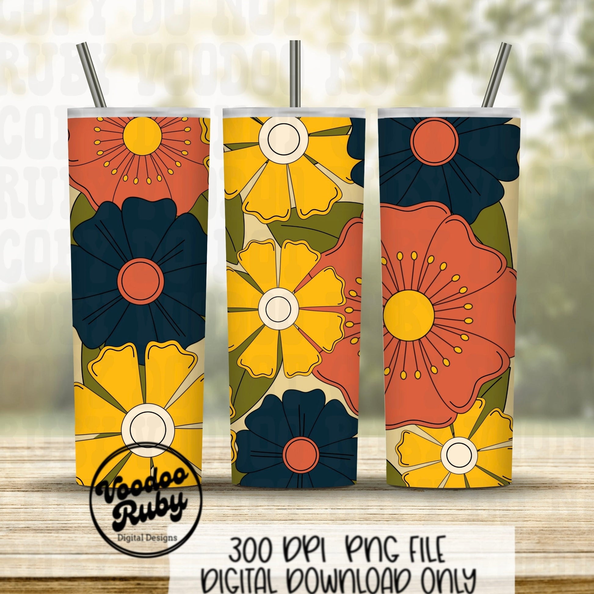 Vintage Flowers PNG Seamless Sublimation Tumbler Pattern PNG Hand Drawn Digital Download DTF Printable Seamless Fabric Clip Art Background