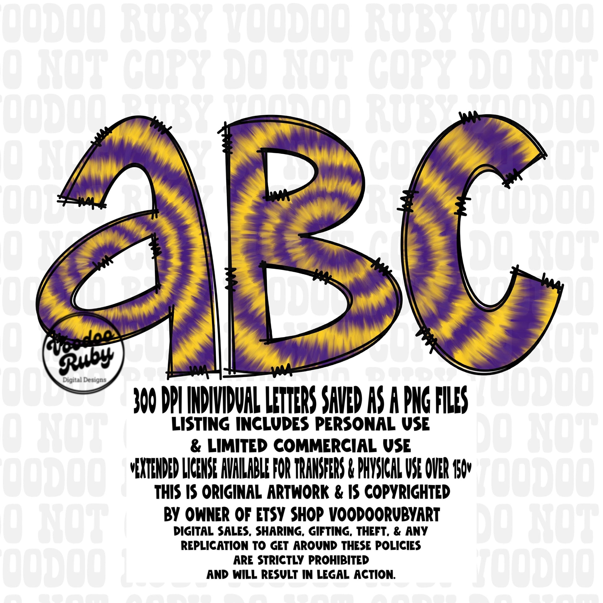 Purple Gold Doodle Letters PNG Sublimation Hand Drawn Digital Download Tie Dye Purple Gold Alphabet Bundle png Doodle Alphabet DTF Printable