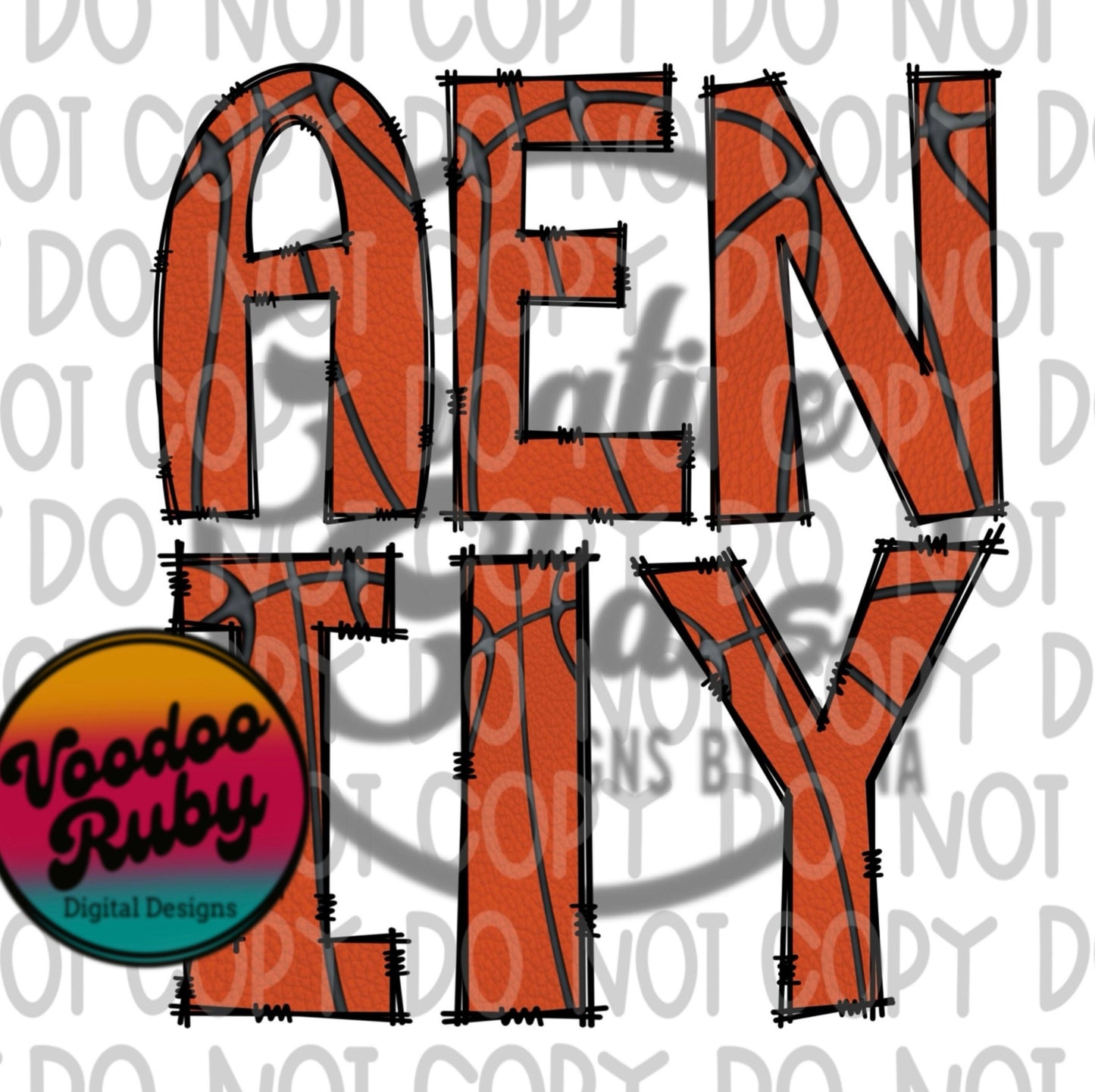 Basketball Doodle Alphabet PNG Bundle: Hand-Drawn Sublimation Clip Art (Digital Download)