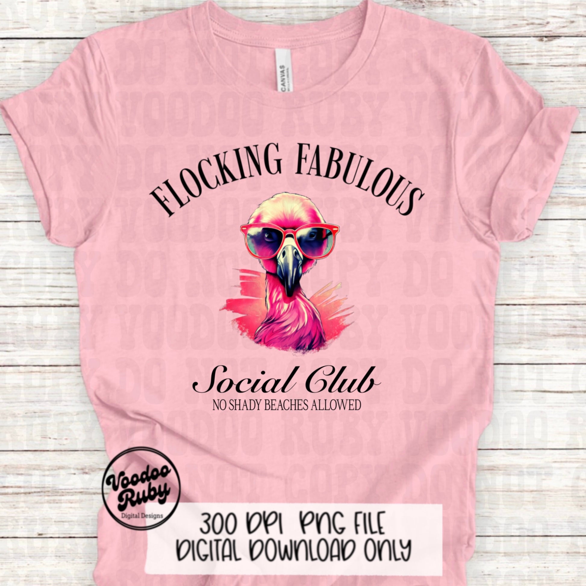 Flamingo PNG Design Flocking Fabulous Social Club PNG Summer Sublimation Design Digital Download No Shady Beaches Sublimation DTF Printable