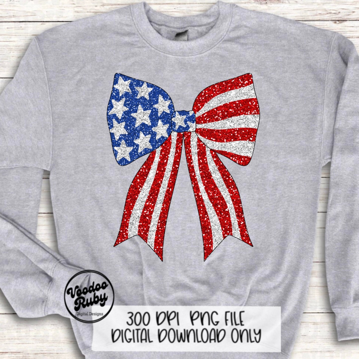 4th of July Glitter Coquette Bow PNG Sublimation Design Hand Drawn Digital Download Patriotic PNG Summer PNG American Flag dtf Printable