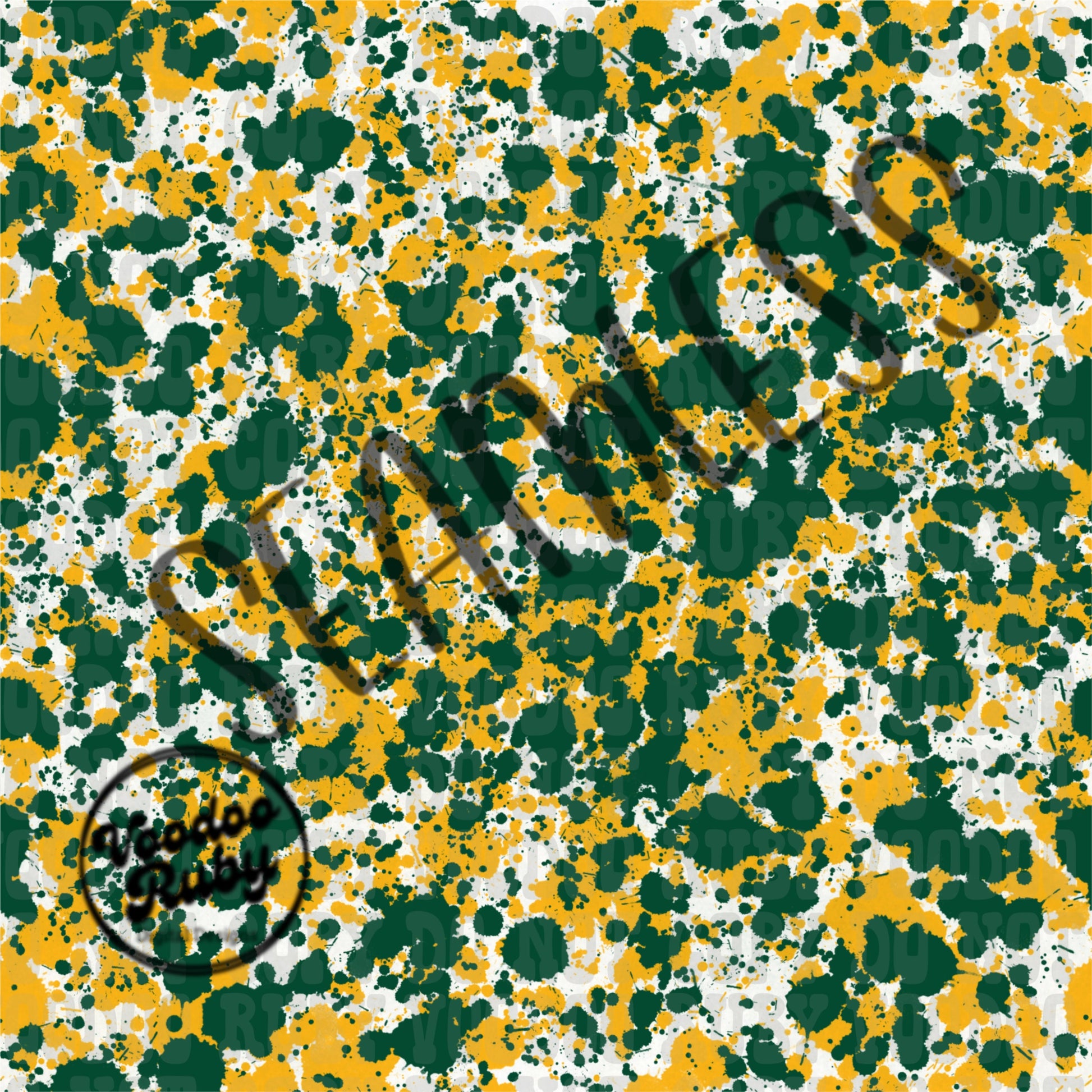 Seamless Green Yellow Gold Splatter PNG Design Sublimation Hand Drawn Digital Download Tumbler png Digital Paper Bundle DTF Printable