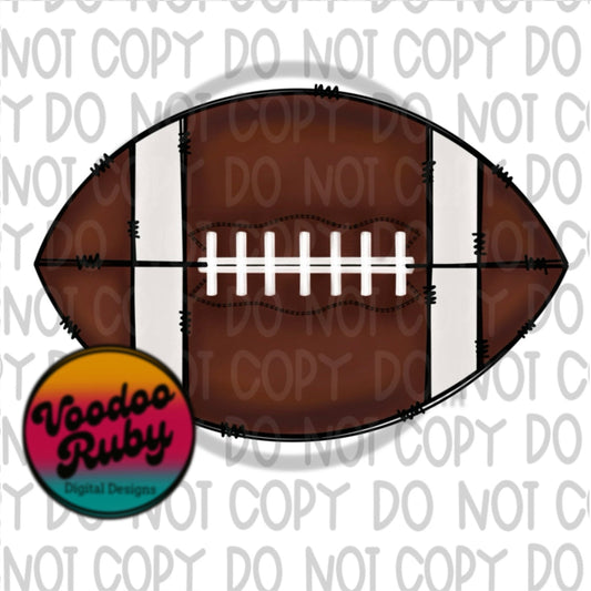 Football PNG Design Hand Drawn Digital Download Football PNG Sublimation Football Doodle Design DTF Printable Clip Art