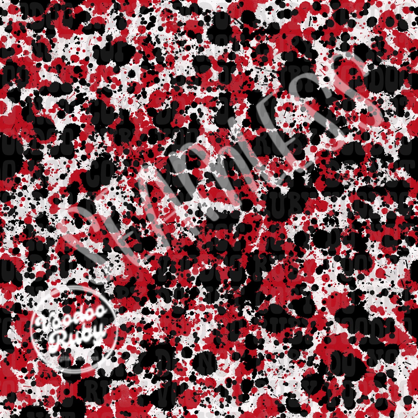 Seamless Red Black Splatter PNG Design Sublimation Hand Drawn Digital Download Tumbler Wrap png Digital Paper Bundle DTF Printable