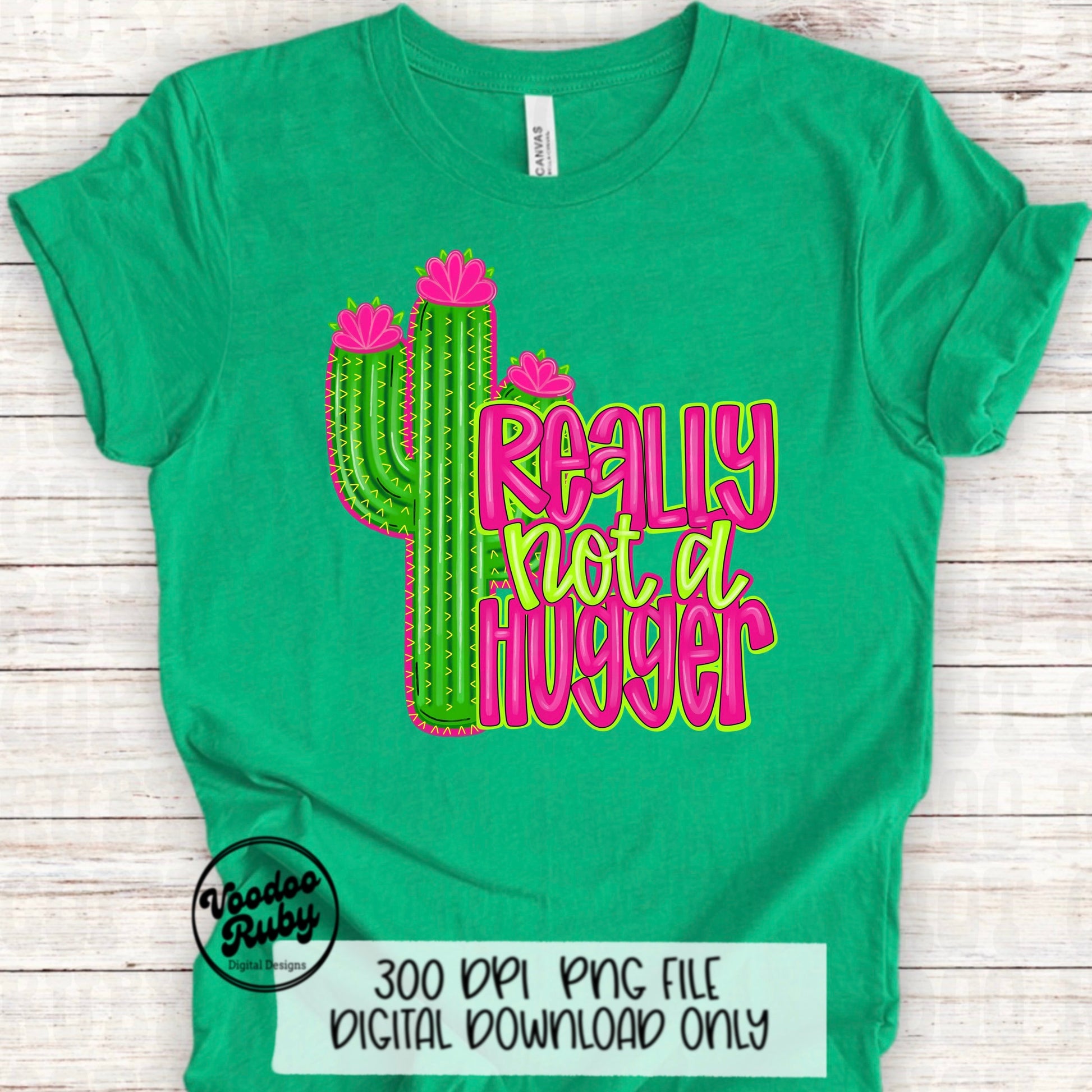 Cactus PNG Design Sublimation Western Not A Hugger Summer PNG Hand Drawn Digital Download Funny Introvert PNG Summer Western dtf Printable