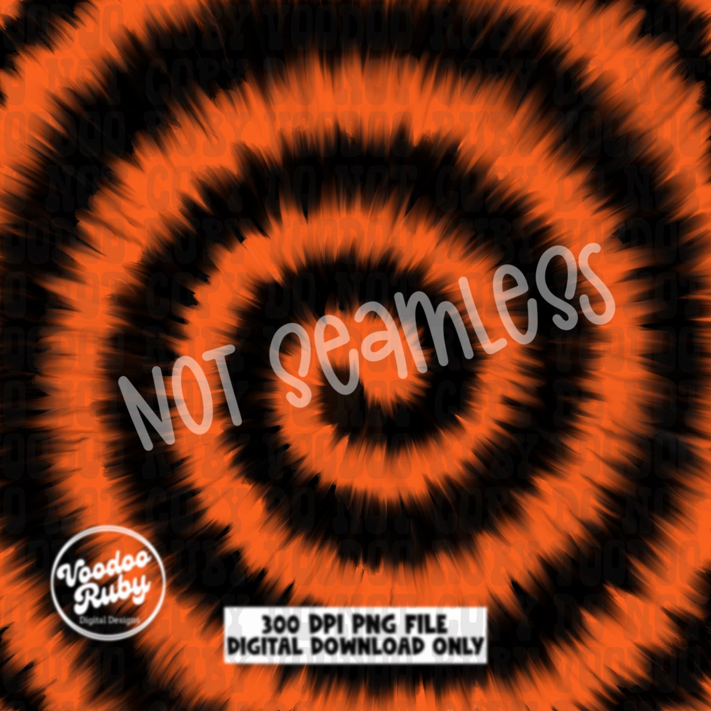 Orange and Black Tie Dye Digital Paper PNG | Sublimation | Hand Drawn Digital Download | Printable | Clip Art