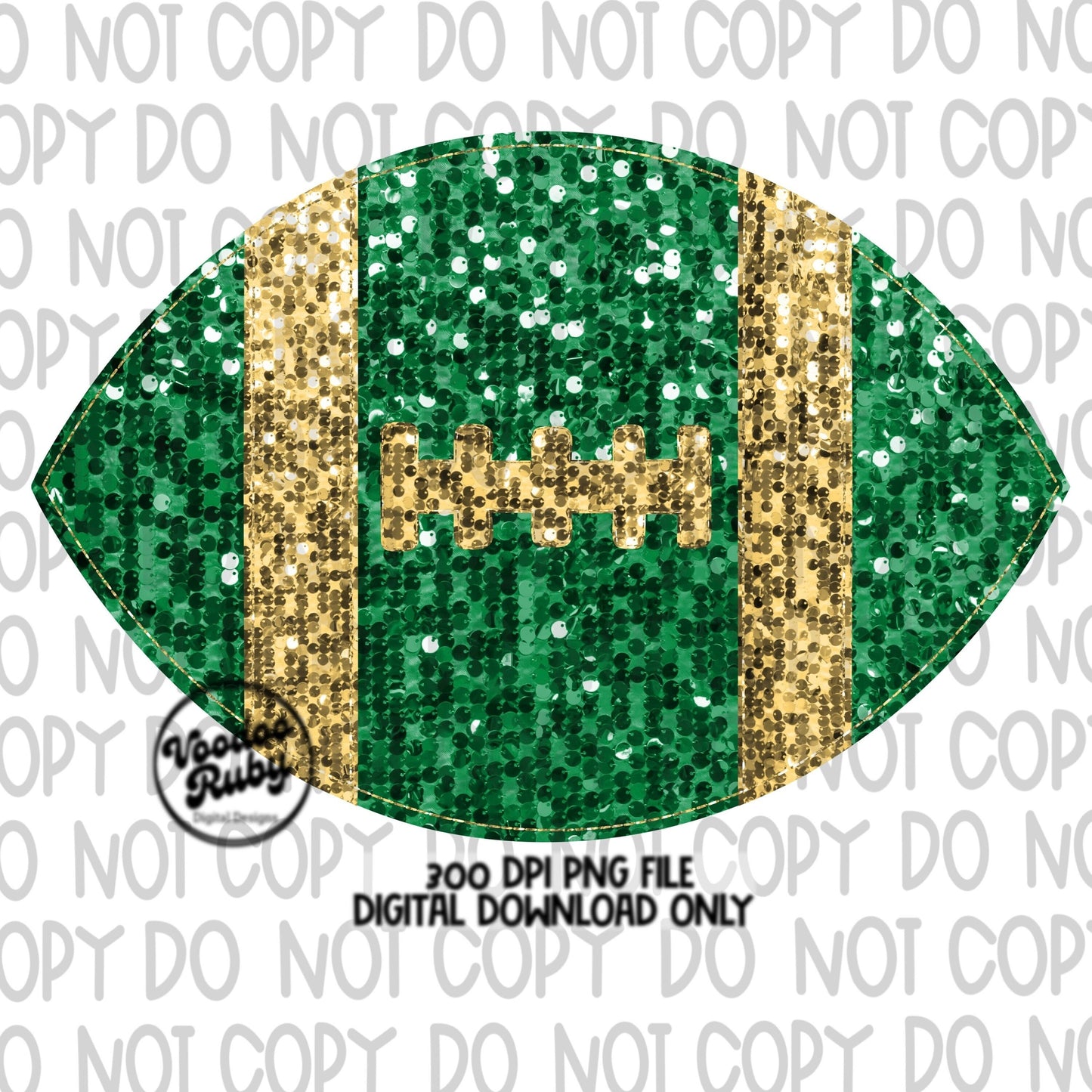 Sequin Football PNG Design Glitter Hand Drawn Digital Download Faux Sequins Patch PNG Printable Clip Art Faux Appliqué Football DTF