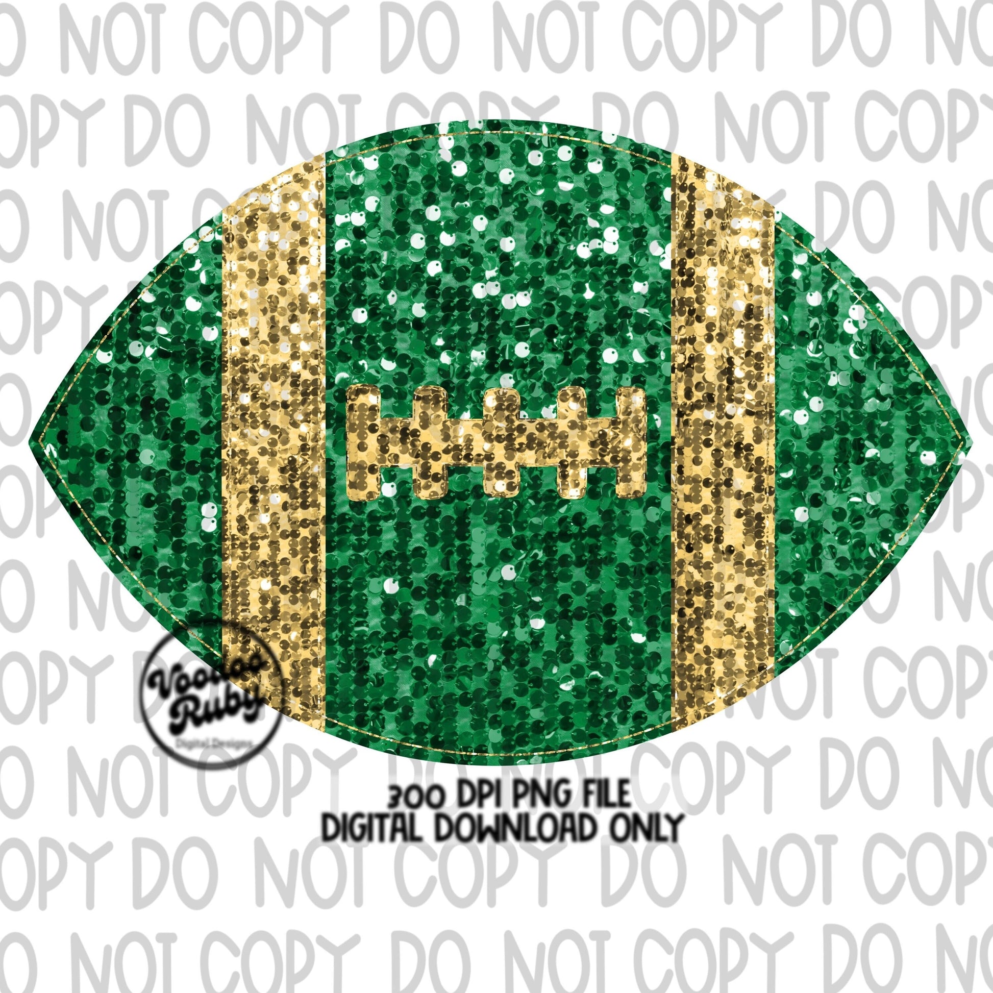 Sequin Football PNG Design Glitter Hand Drawn Digital Download Faux Sequins Patch PNG Printable Clip Art Faux Appliqué Football DTF