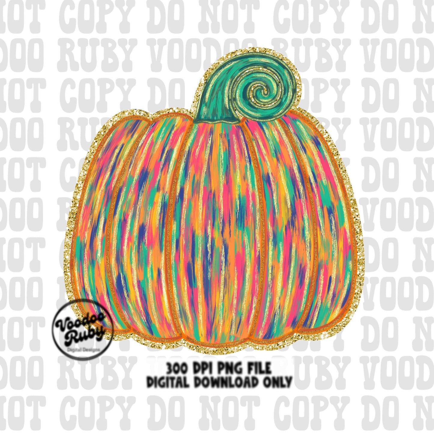 Painted Gold Glitter Pumpkin PNG Design Sublimation Hand Drawn Digital Download Fall Pumpkin DTF Thanksgiving Bright Glitter Pumpkin PNG