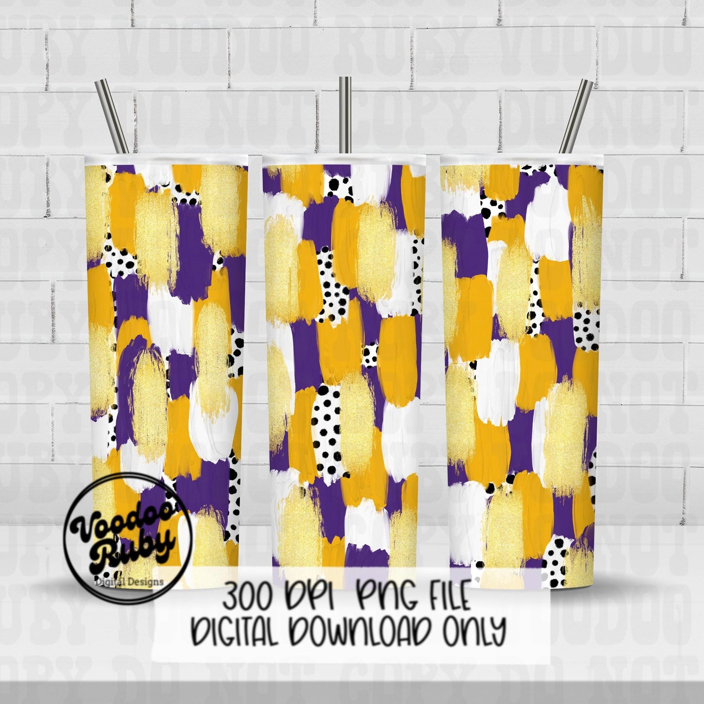 Purple Gold Brushstroke Background PNG Sublimation Digital Paper Hand Drawn Digital Download Football Brush Strokes DTF Messy Paint Mascots