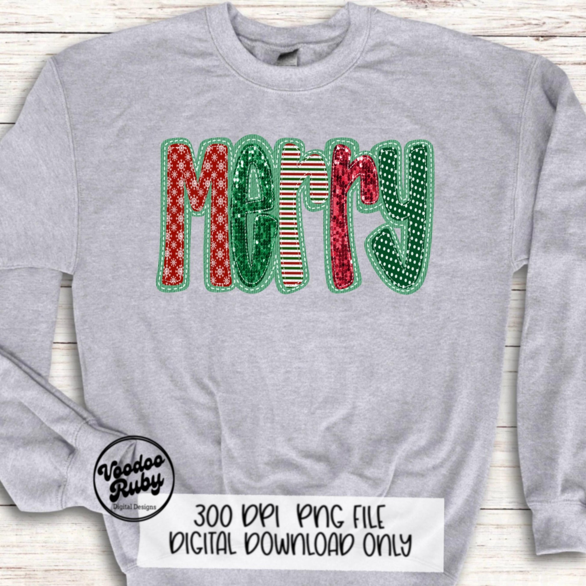 Sequin Merry PNG Design Merry Christmas PNG Faux Sequins Faux Applique Merry DTF Christmas Sublimation Digital Download Merry Clip Art