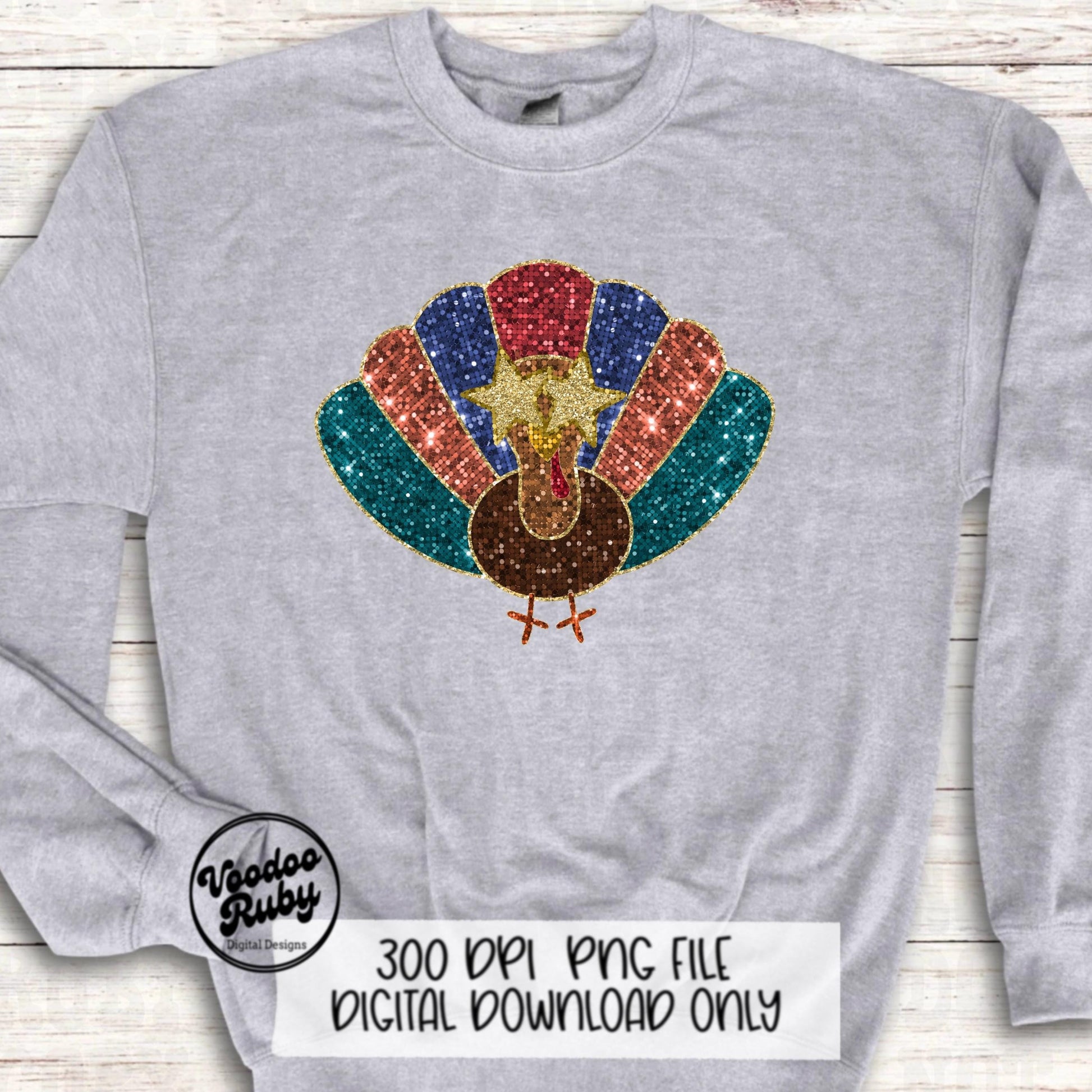 Sequin Turkey PNG Design Thanksgiving PNG Hand Drawn Digital Download Thankful PNG Happy Thanksgiving Turkey dtf printable Faux Sequins