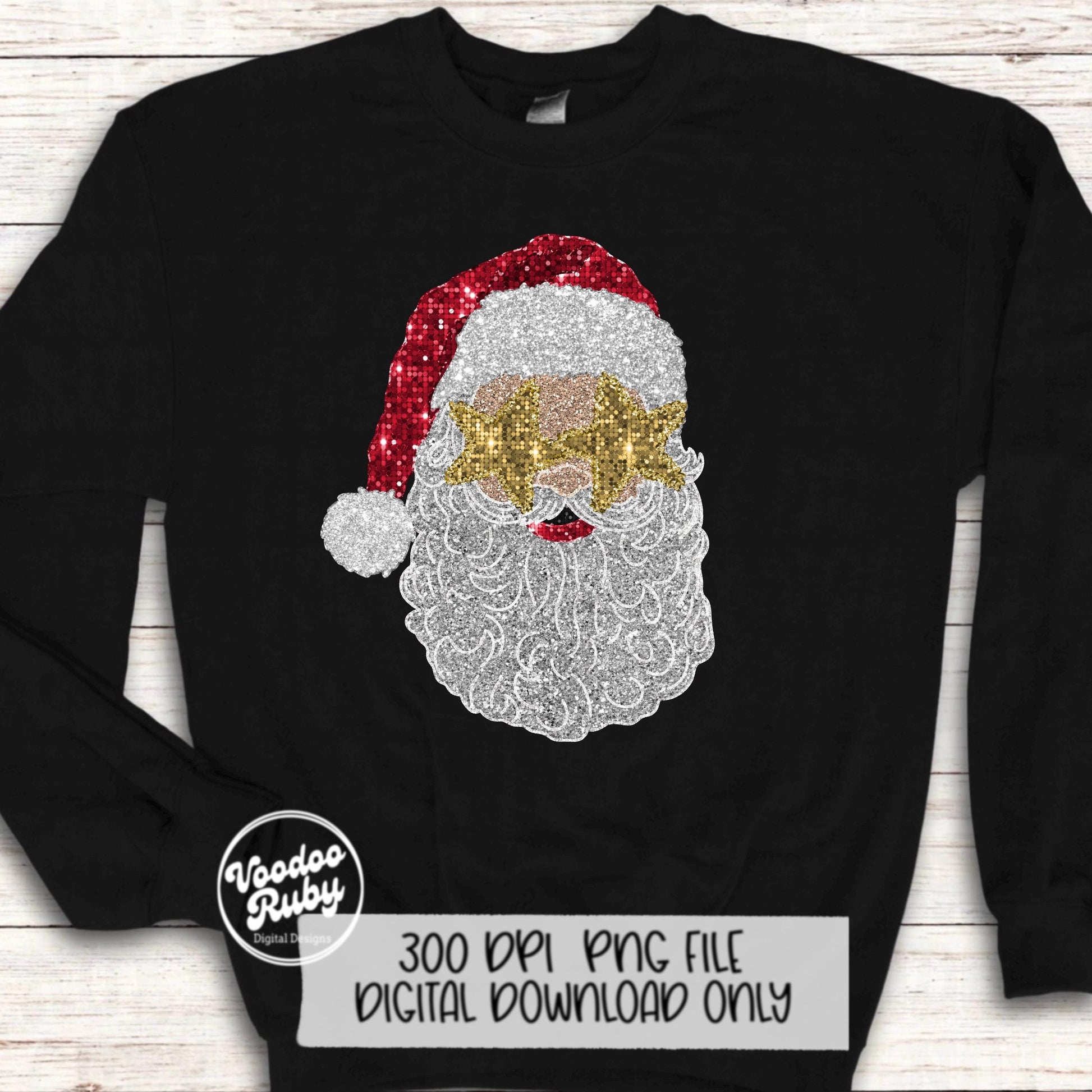 Sequin Santa PNG Design Christmas PNG Faux Sequins DTF Christmas Glitter Sublimation Digital Design Download Clip Art Sequin Santa dtf