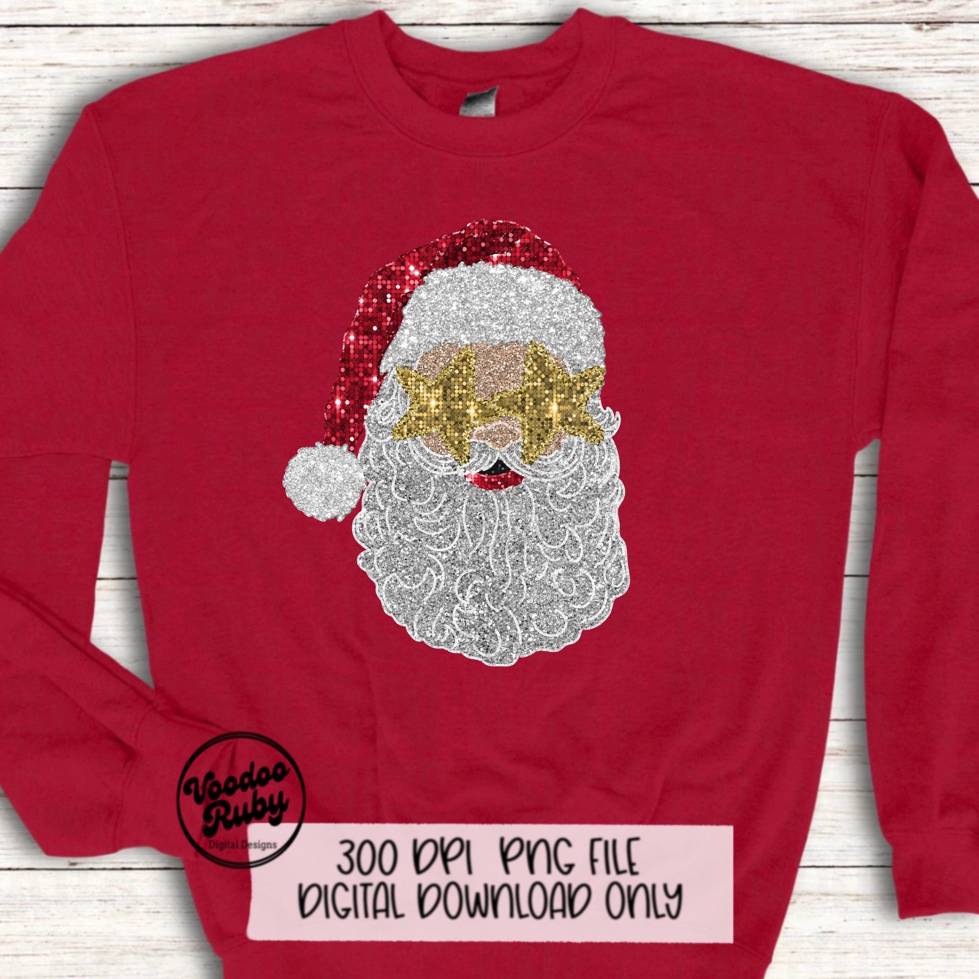Sequin Santa PNG Design Christmas PNG Faux Sequins DTF Christmas Glitter Sublimation Digital Design Download Clip Art Sequin Santa dtf