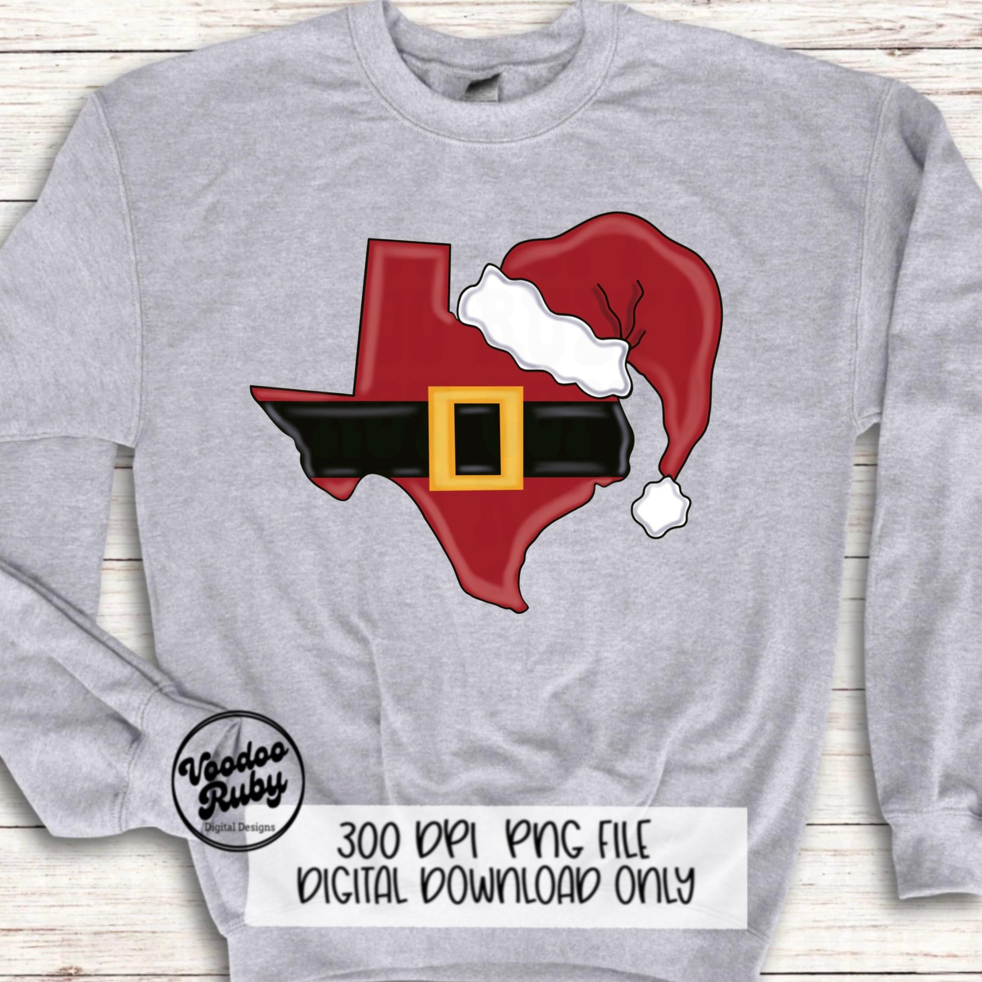 Texas Santa PNG Design Sublimation Hand Drawn Digital Design Download Texas Christmas dtf Printable Santa Clip Art Merry Christmas PNG