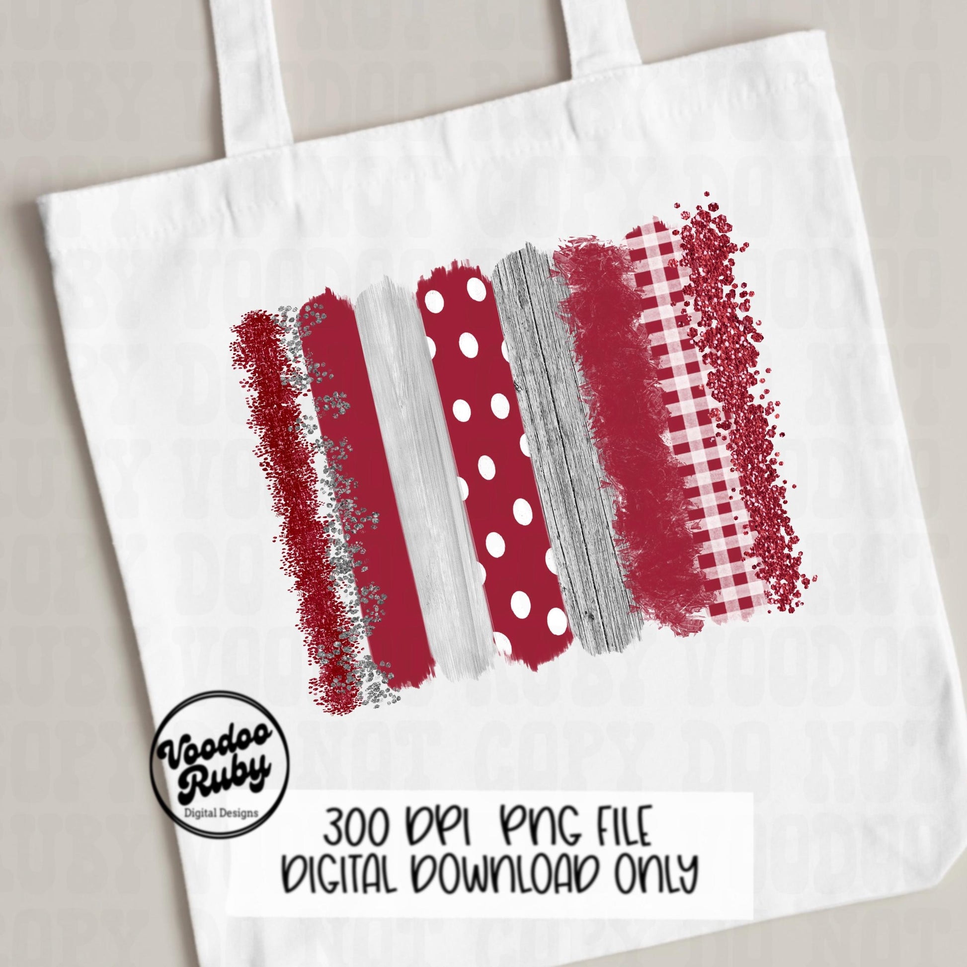 Red & White Brush Stroke Background: Football Design (PNG Digital Download)