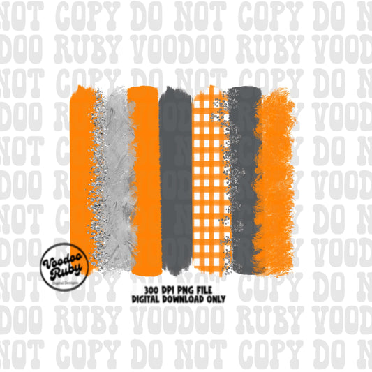 Orange and White Sublimation PNG | Hand Drawn Digital Download | Orange and White PNG | Individual Brush Stokes png | Clip art