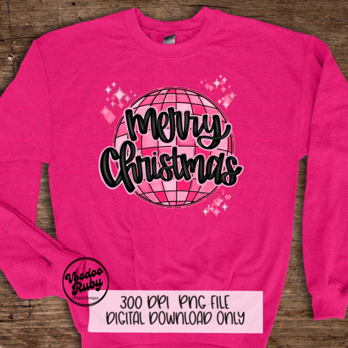 Pink Christmas PNG Disco Ball Design Sublimation Digital Download Retro Merry Christmas DTF Pink Merry Christmas Mirror Ball PNG