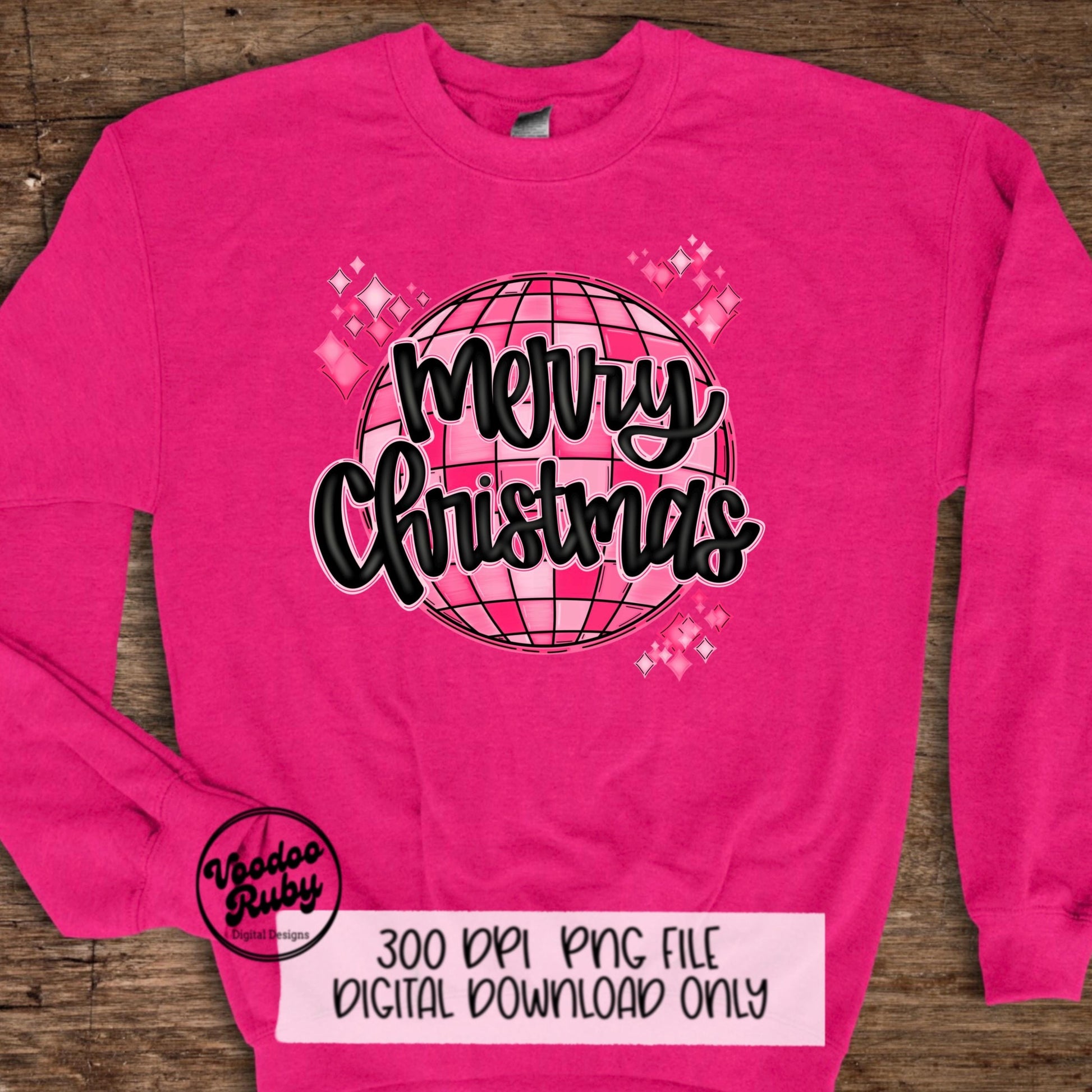 Pink Christmas PNG Disco Ball Design Sublimation Digital Download Retro Merry Christmas DTF Pink Merry Christmas Mirror Ball PNG