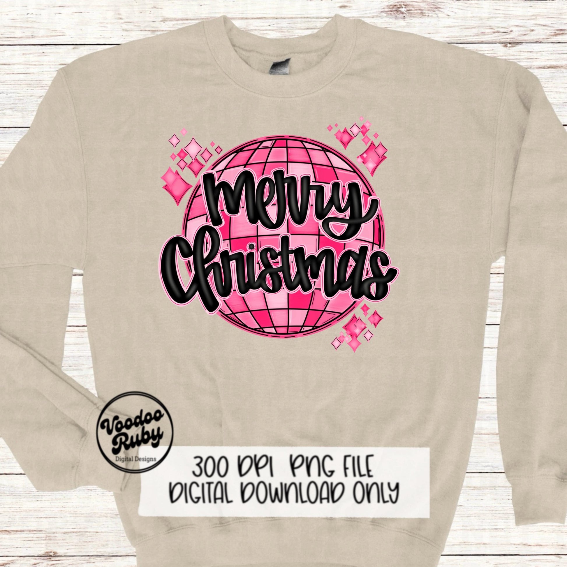 Pink Christmas PNG Disco Ball Design Sublimation Digital Download Retro Merry Christmas DTF Pink Merry Christmas Mirror Ball PNG
