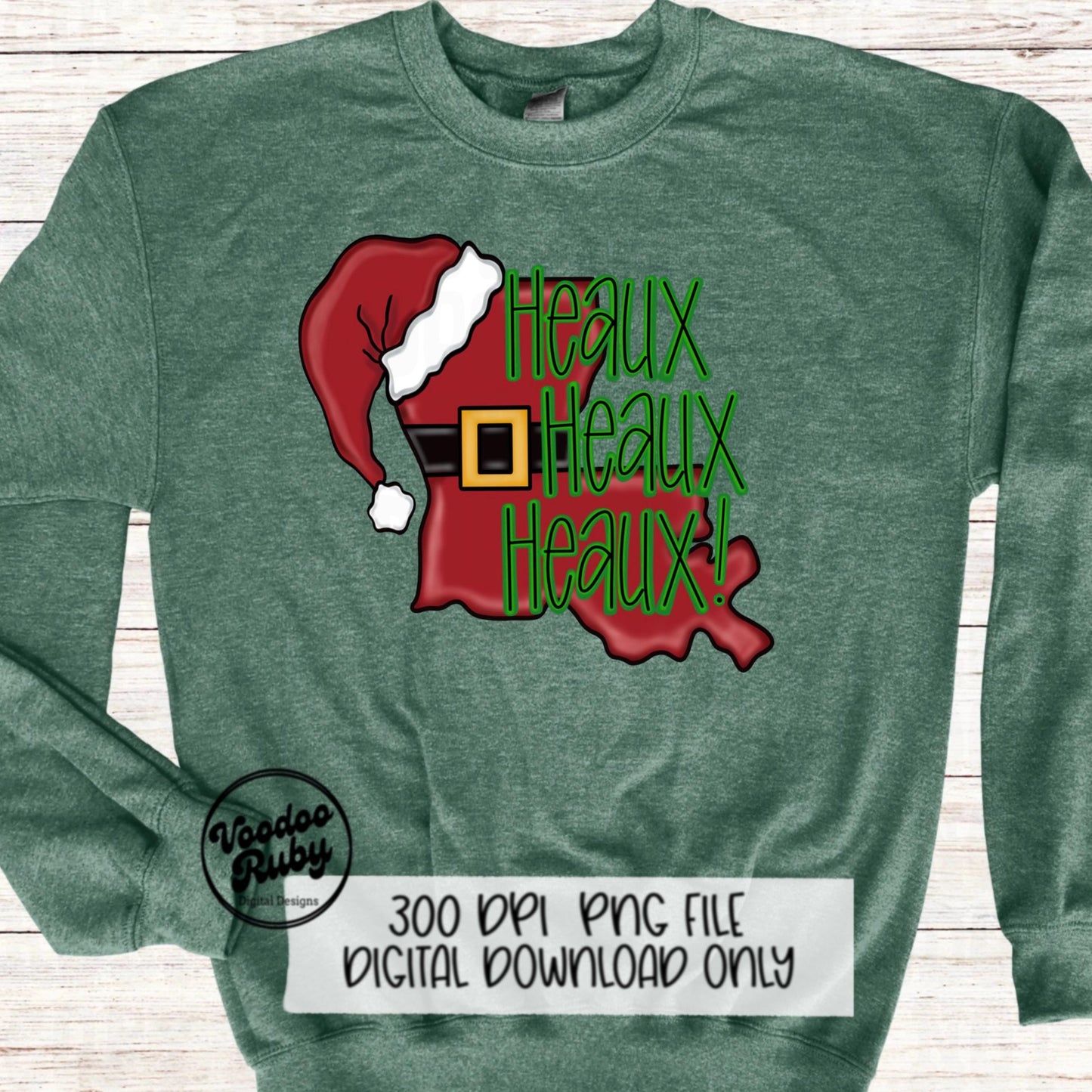 Cajun Santa PNG: Louisiana Christmas Digital Design (Downloadable File