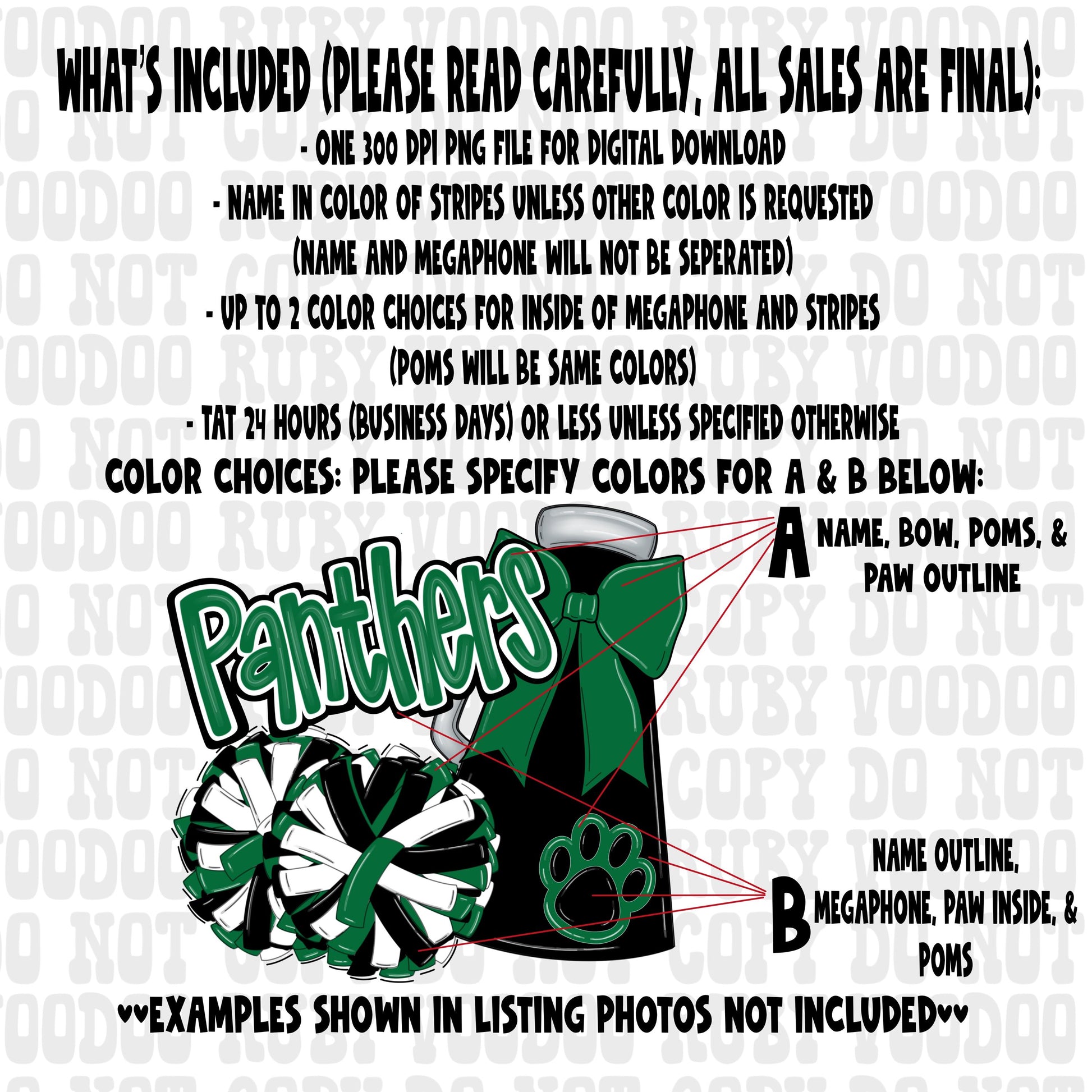 Custom Cheer Mascot PNG Design: Hand-Drawn Sublimation Art (Digital Download