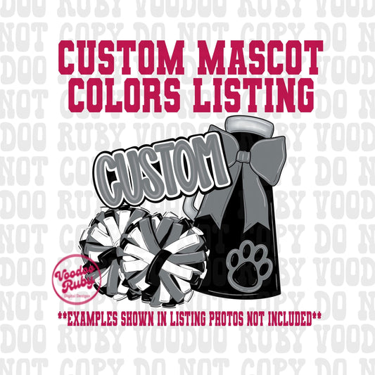 Custom Cheer Mascot PNG Design: Hand-Drawn Sublimation Art (Digital Download