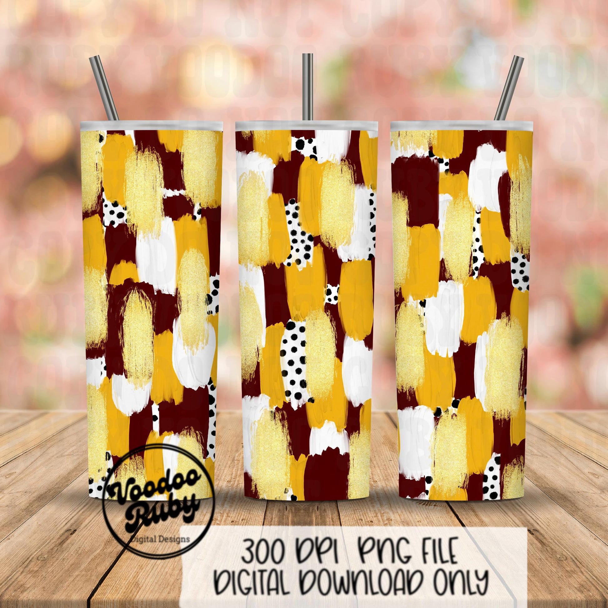 Maroon Gold Brushstroke Background PNG Sublimation Digital Paper Hand Drawn Digital Download Football Brush Strokes DTF Messy Paint Mascots