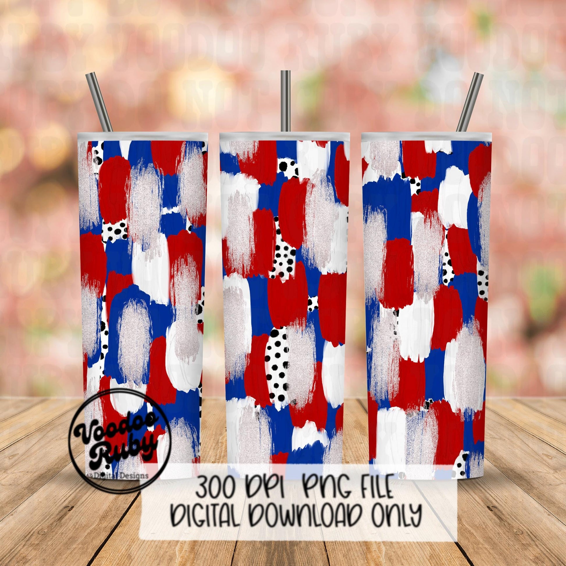 Blue and Red Brushstroke Background PNG Sublimation Digital Paper Hand Drawn Digital Download Football Brush Strokes Messy Paint Mascots