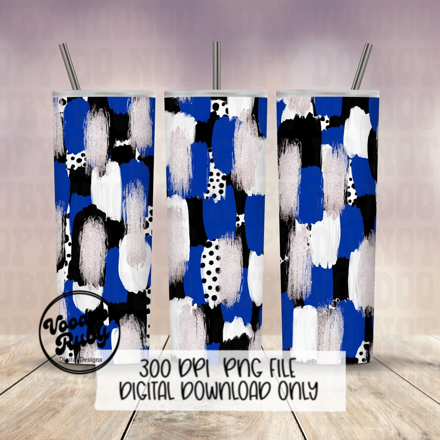 Blue and Black Brushstroke Background PNG Sublimation Digital Paper Hand Drawn Digital Download Football Brush Strokes Messy Paint Mascots