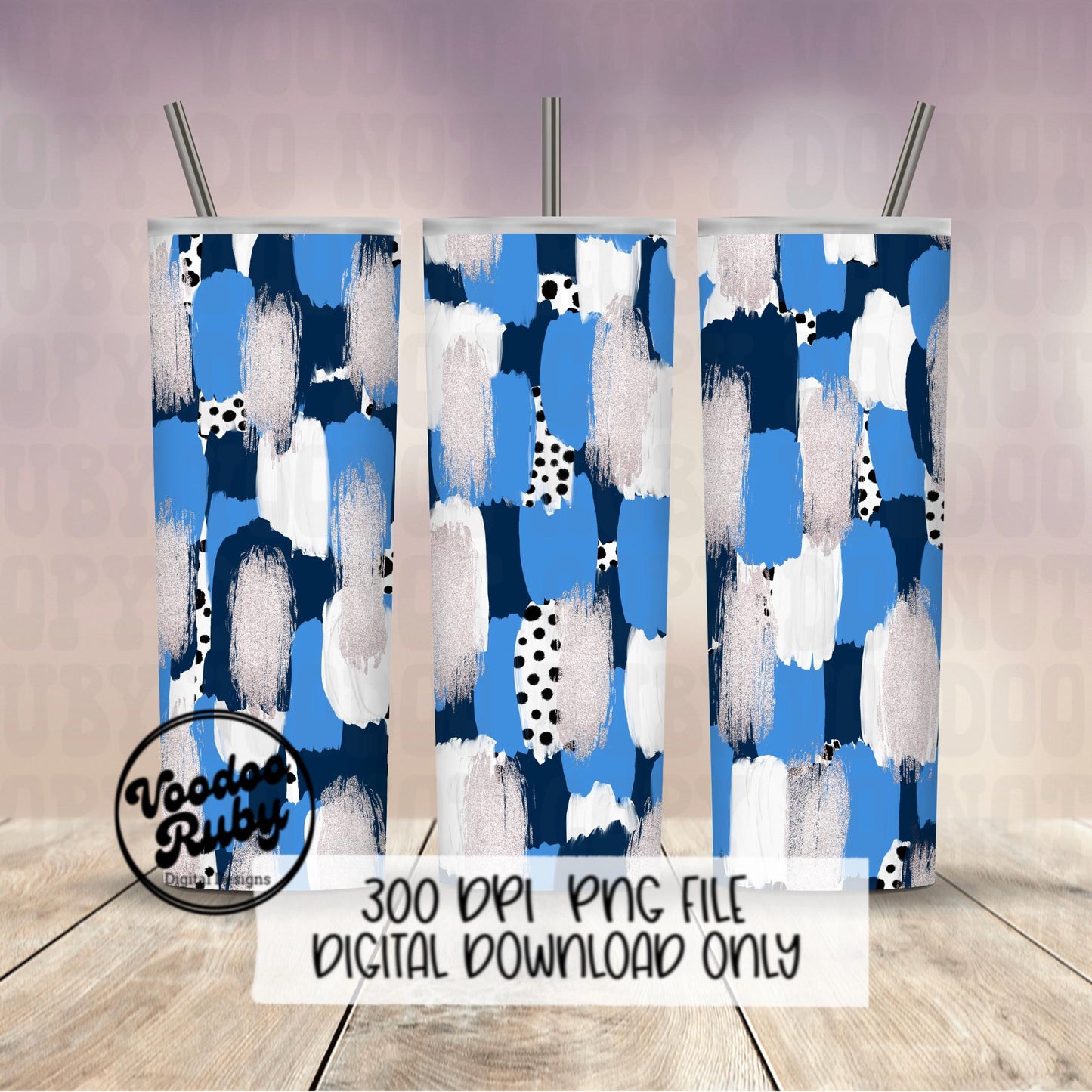 Light Blue Navy Brushstroke Background PNG Sublimation Digital Paper Hand Drawn Digital Download Football Brush Strokes Messy Paint Mascots